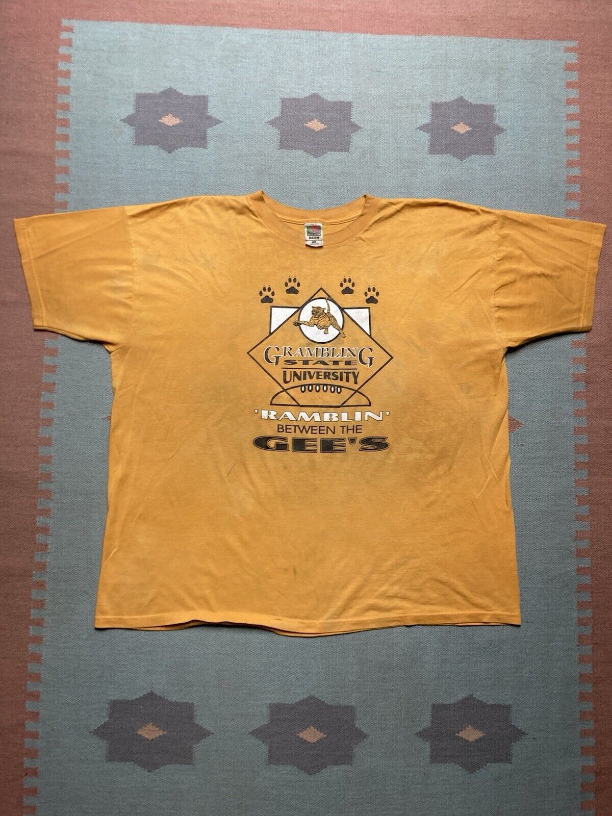 Fruit Of The Loom × Vintage VTG t shirt grambling state university college tigers 3XL Size US XXL / EU 58 / 5 - 1 Thumbnail