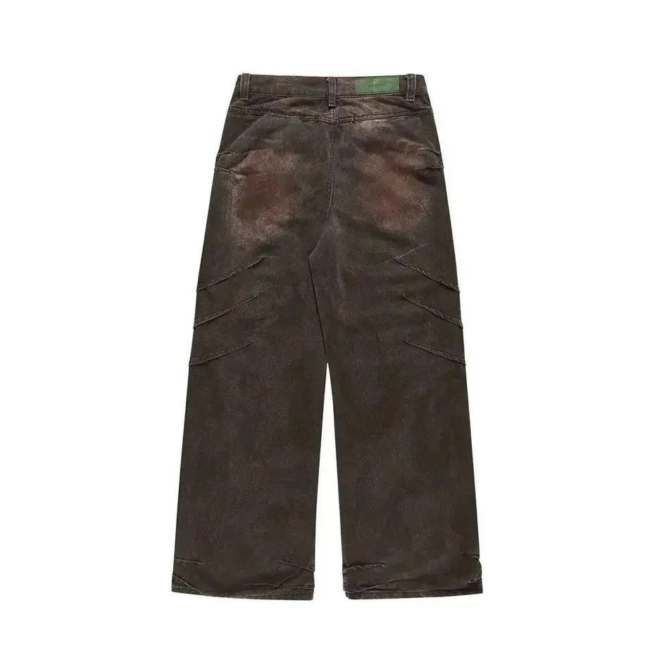 Japanese Brand Streetwear Washed Gradient Wide Leg Jeans Design Trousers Size US 32 / EU 48 - 2 Thumbnail
