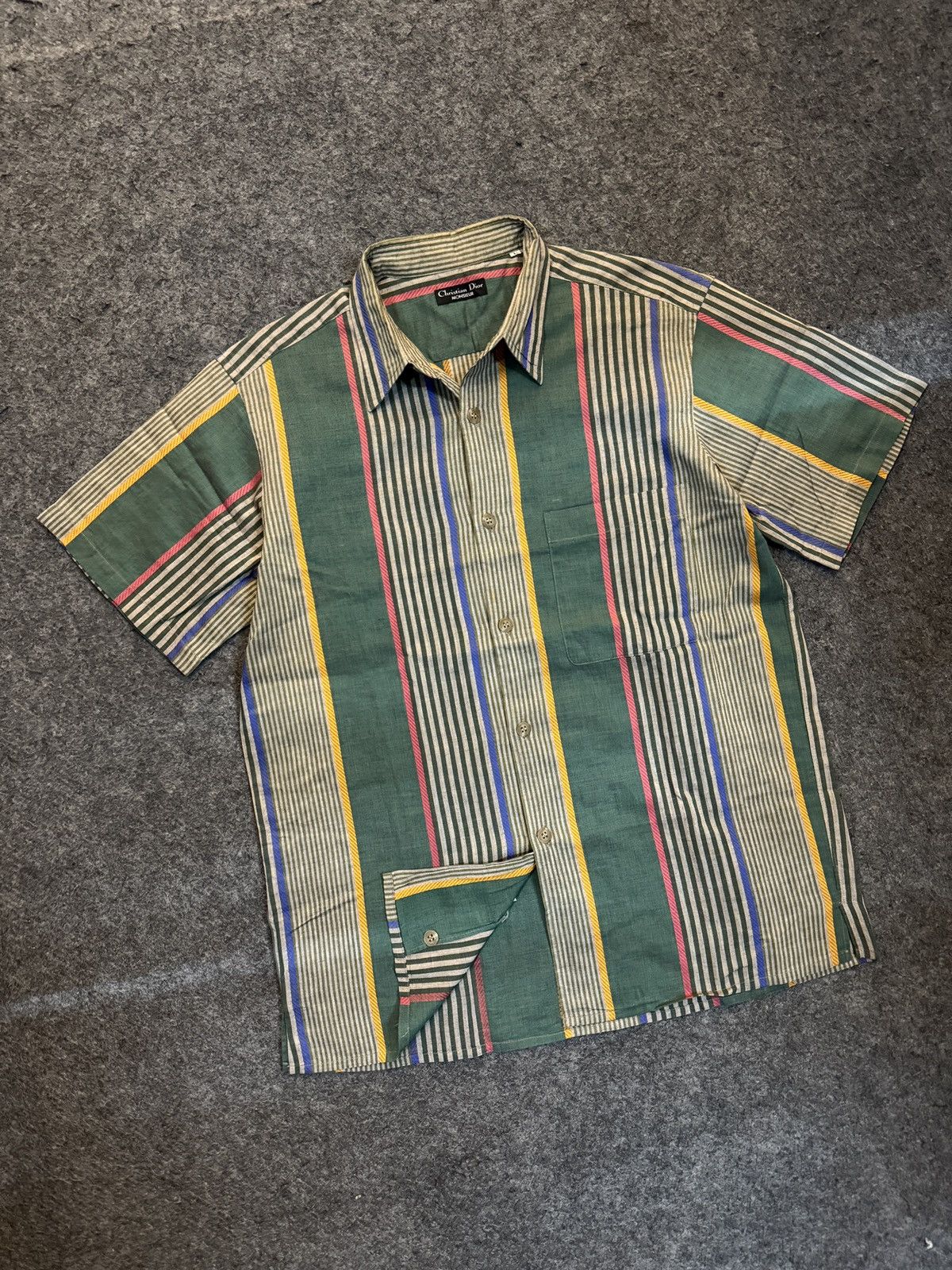 Christian Dior Monsieur Vintage Christian Dior Monsieur Shirt Button Ups Size US XL / EU 56 / 4 - 2 Thumbnail