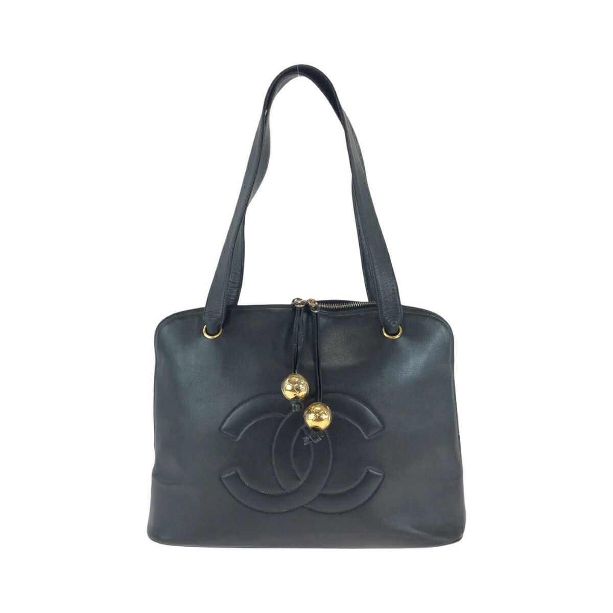 Chanel Chanel Caviar Skin Deauville 2Way Bag Leather Shoulder Bag in Black, Women's