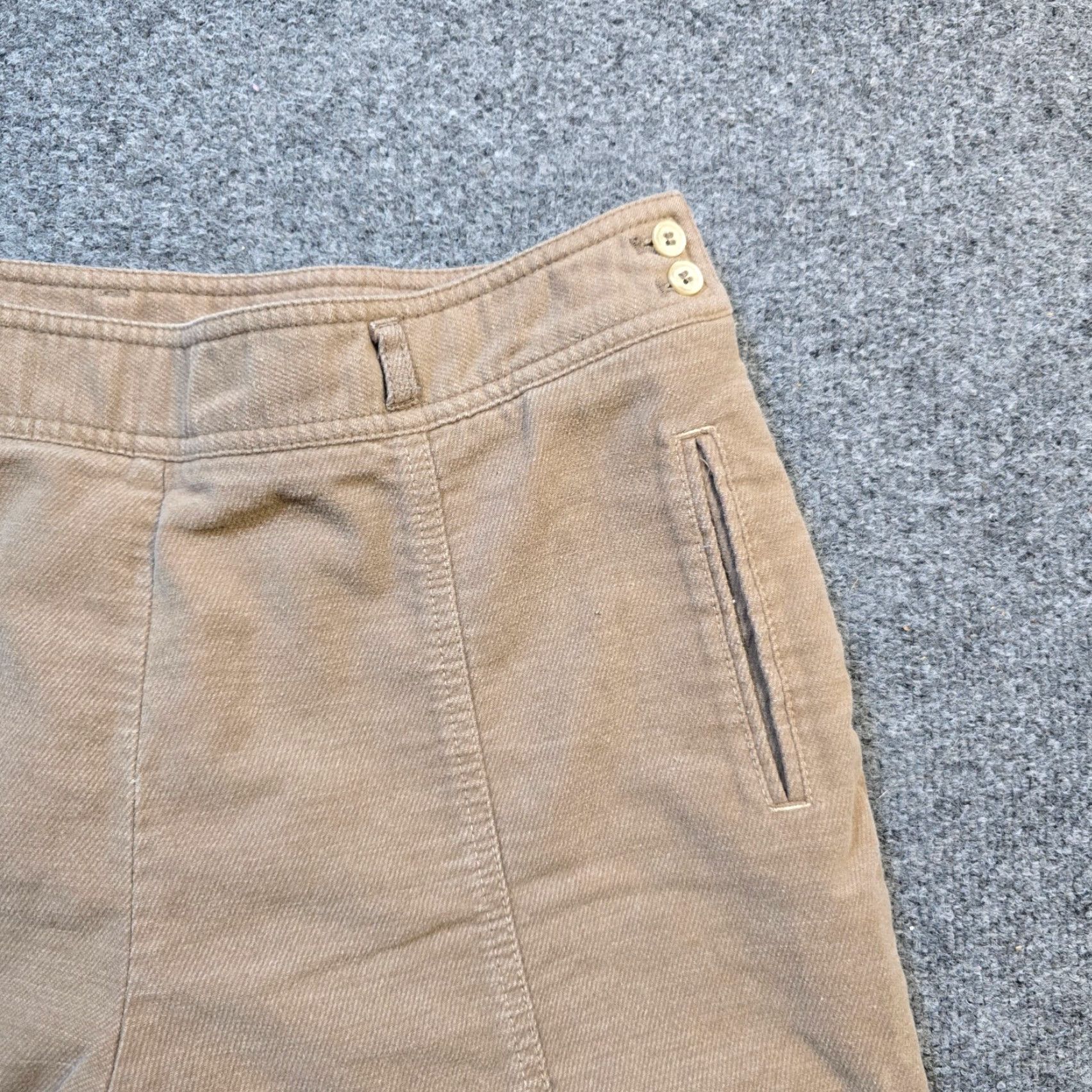 J. Jill VINTAGE J Jill Pants Womens 14 Beige Corduroy Velour Straight Leg Pockets 90s Cleaned Size 36" / US 14 / IT 50 - 3 Thumbnail