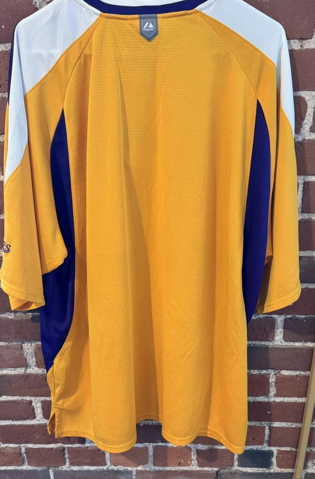 Majestic Los Angeles LA Lakers Majestic Shooting Shirt Men 2XL Yellow Size US XXL / EU 58 / 5 - 2 Thumbnail