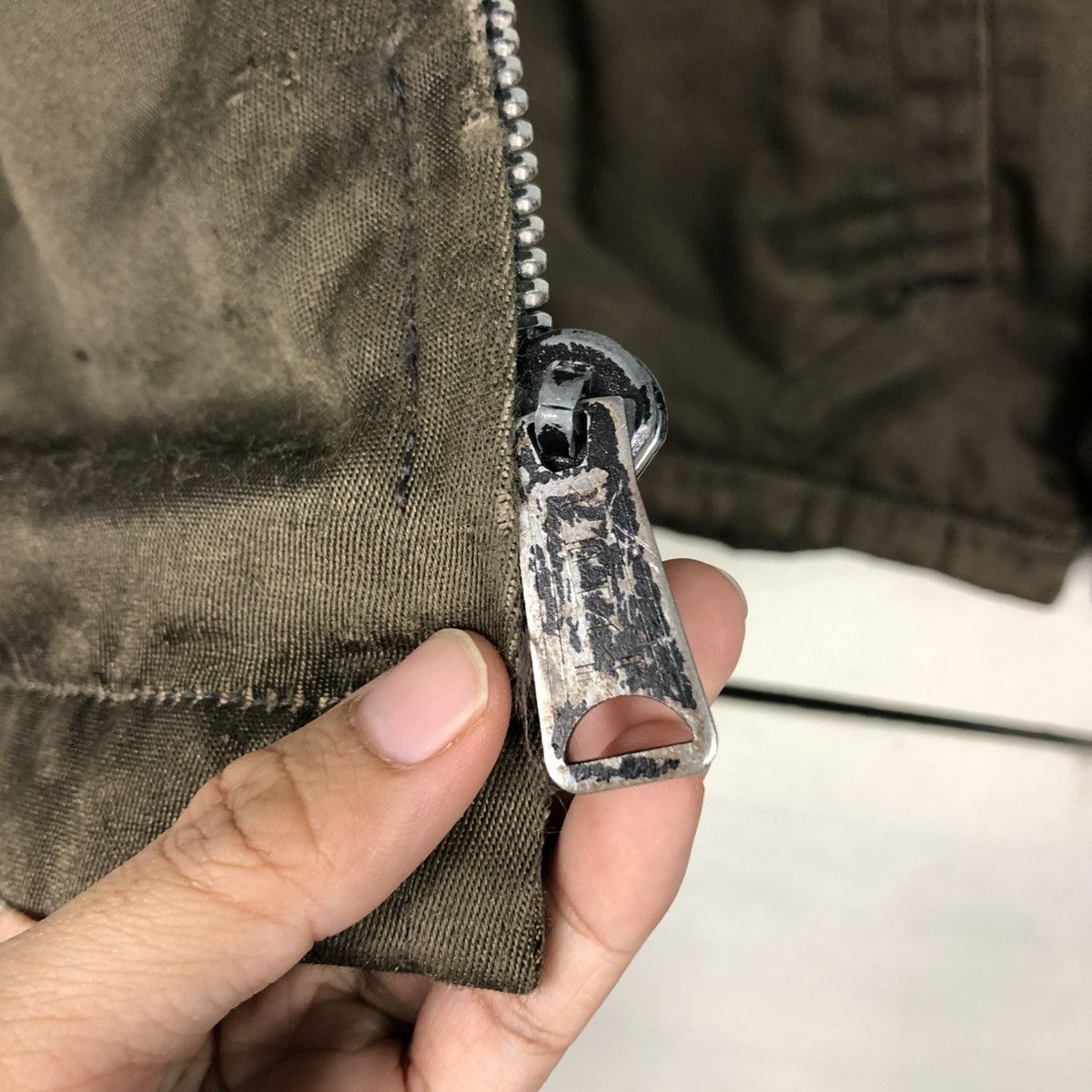 Alpha Industries 🔥VINTAGE ZIPPER JACKET BOMBER ALPHA INDUSTRIES MADE IN USA Size US M / EU 48-50 / 2 - 17 Thumbnail