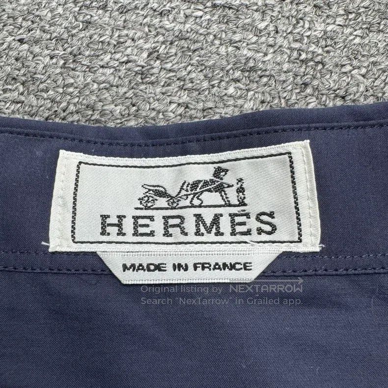 Hermes Hermes size 42 Embroidered line shirt Size US XS / EU 42 / 0 - 2 Thumbnail