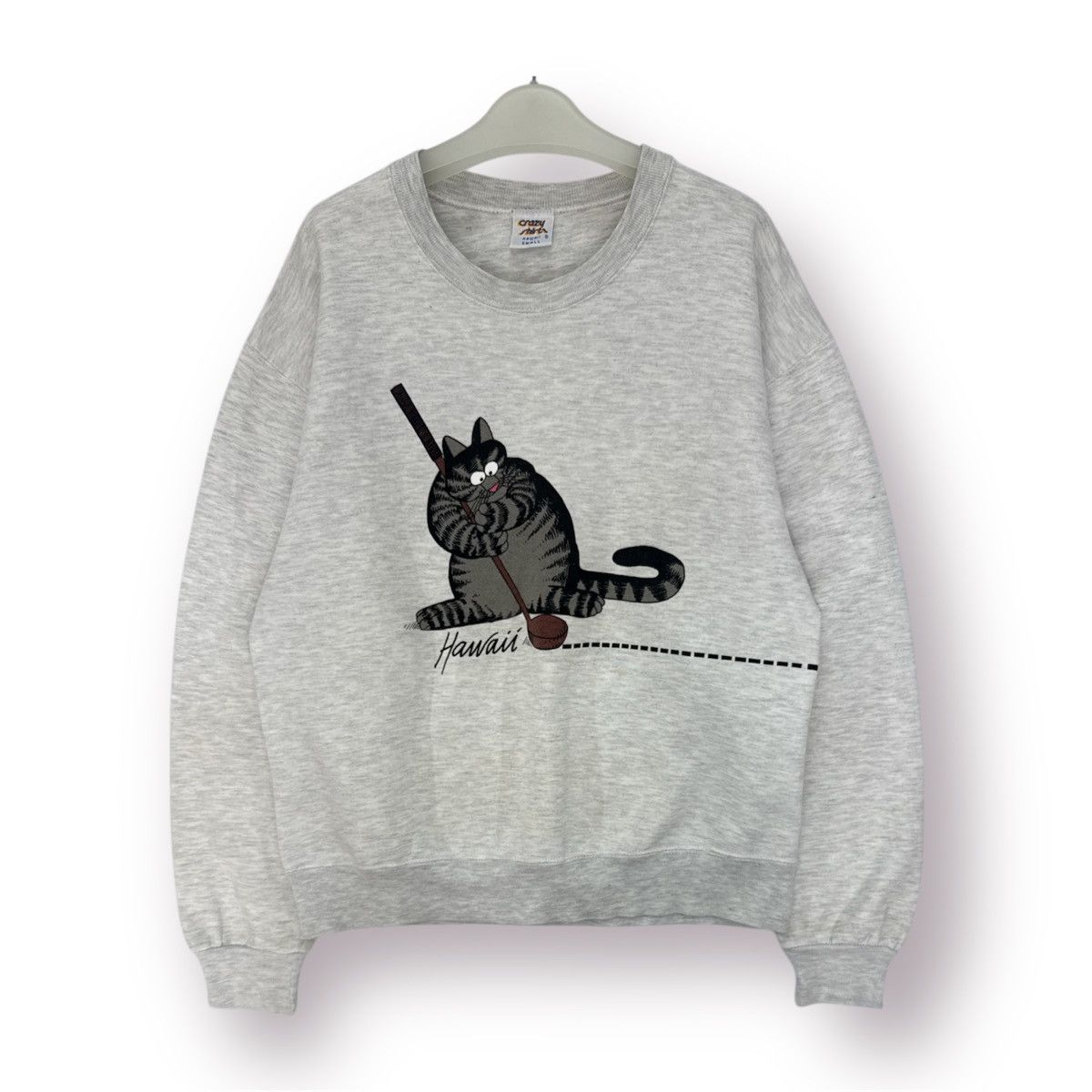 Vintage 🔥 90's Crazy Sweat by Crazy Shirt Over logo Hawaii sweat -S Size US S / EU 44-46 / 1 - 1 Thumbnail