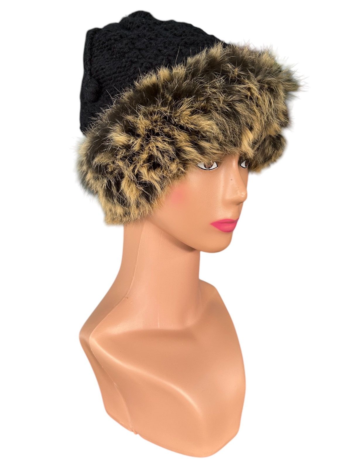Japanese Brand × Kapital × Vintage Japanese Punk Bondage Style Knitt Fur Beanie Hats Size ONE SIZE - 1 Thumbnail