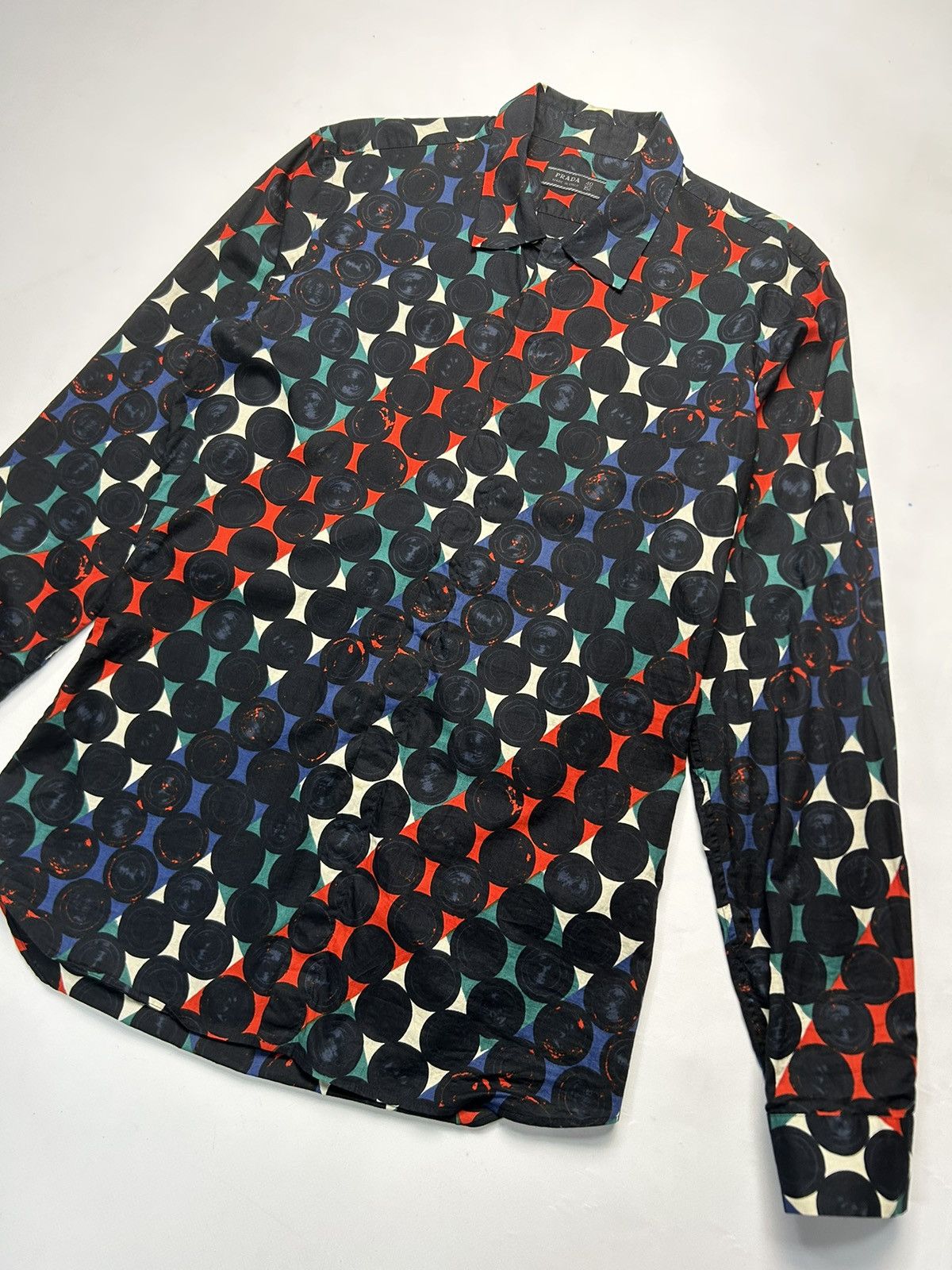 Prada Prada Geometric Print Shirt Button Up Size US M / EU 48-50 / 2 - 2 Thumbnail