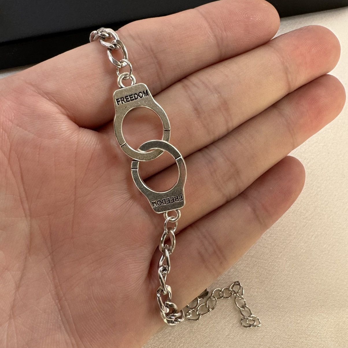 Other Handcuff Link Chain Bracelet for Men Women,Unisex Style Size ONE SIZE - 4 Thumbnail
