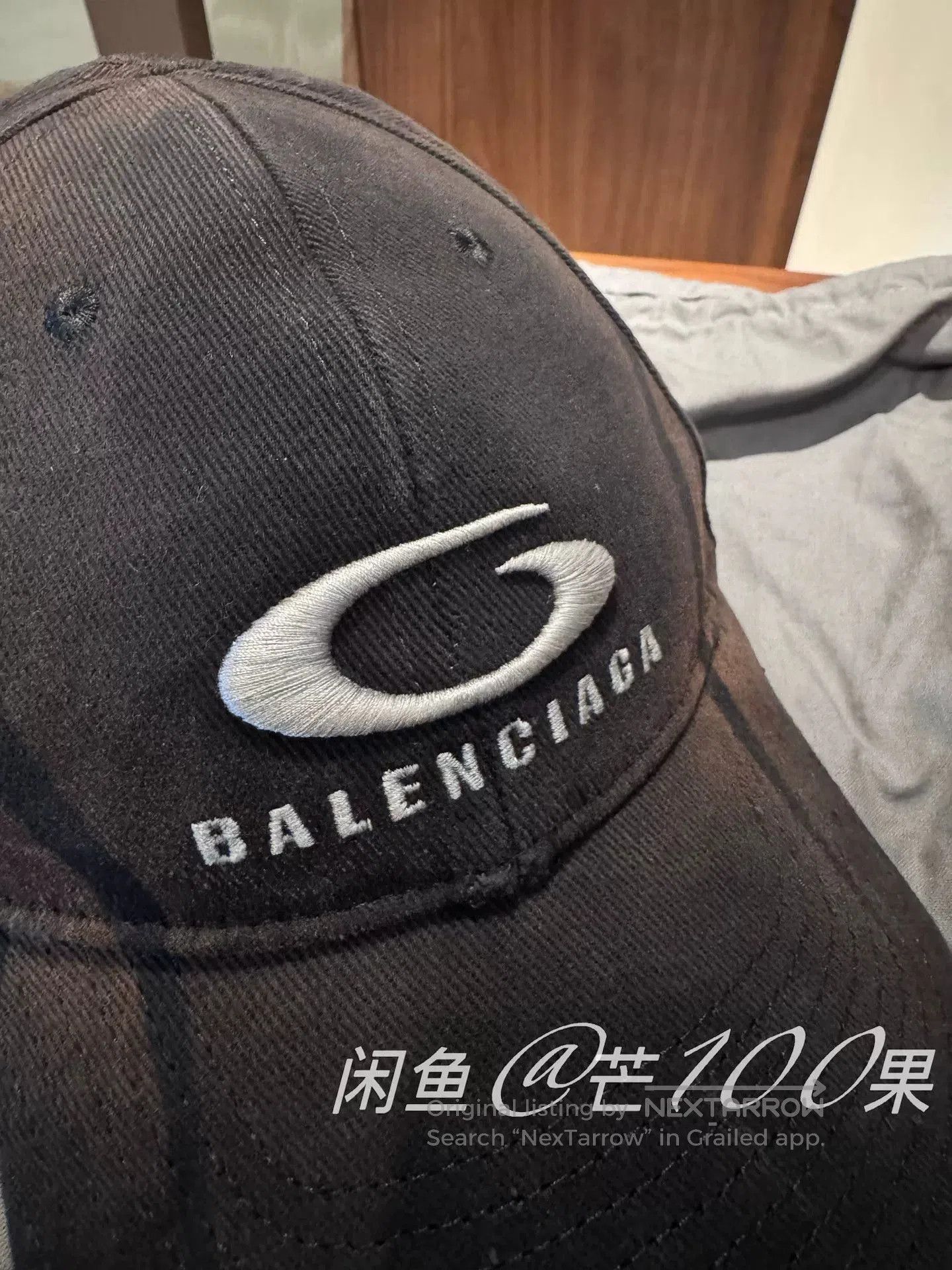 Balenciaga Balenciaga 24 Washed Vintage Tattoo Baseball Cap. Size ONE SIZE - 2 Thumbnail
