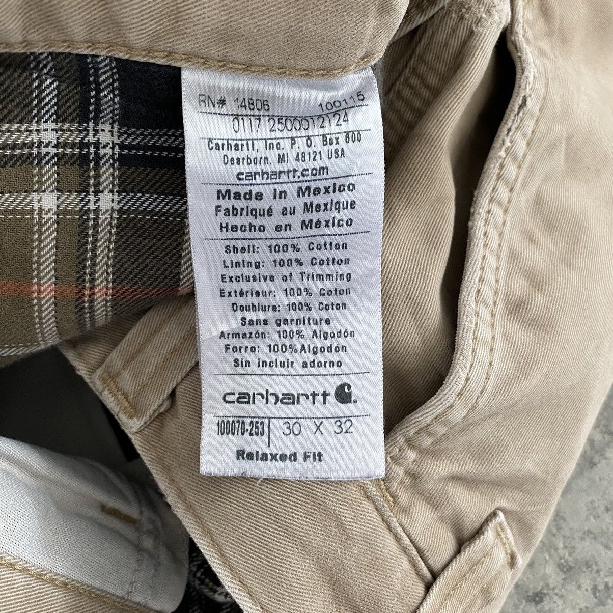 Carhartt Vintage Carhartt Blanket Lined Ripped Dirty Carpenter Pants Size US 29 - 23 Thumbnail