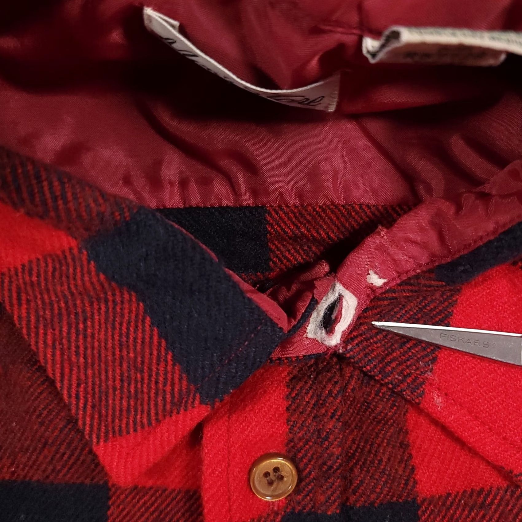 Sears VINTAGE Sears Buffalo Plaid Flannel Shirt Red Black Mens L Size US L / EU 52-54 / 3 - 5 Thumbnail