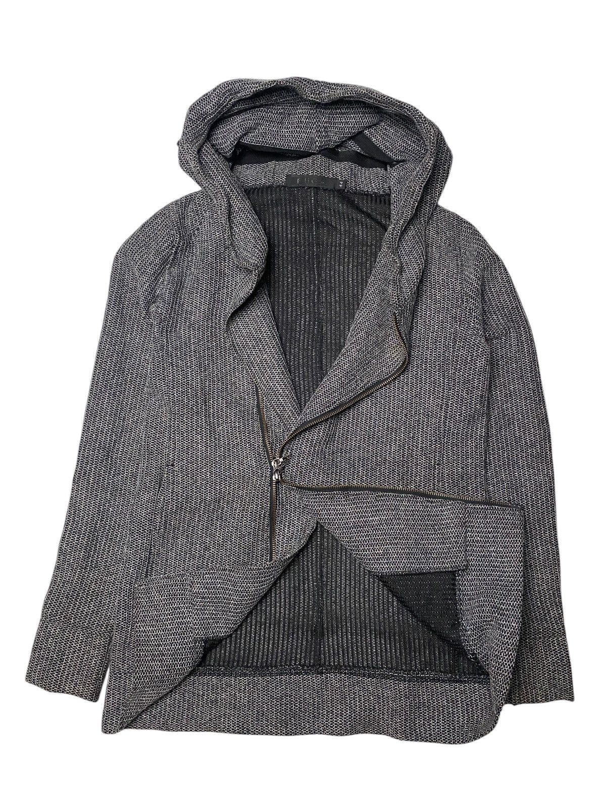 If Six Was Nine 2000's Fuga Asymetric Wool Zip Hoodie Size US M / EU 48-50 / 2 - 2 Thumbnail