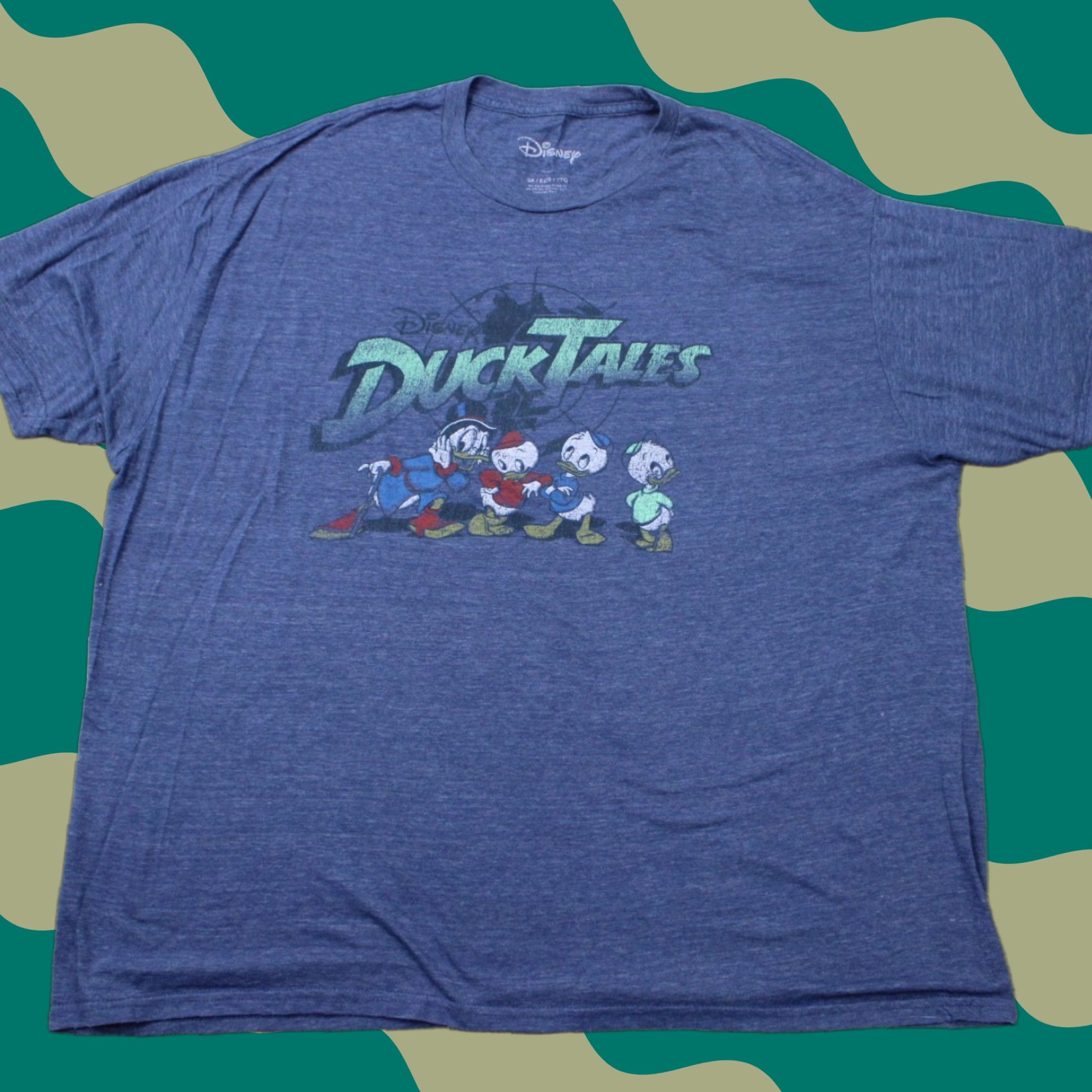 Disney DuckTales Shirt Disney Mens 2XL Blue Graphic Print Short Sleeve T-Shirt Pullover Duck Donald Disney Logo Cartoon 2020s Mens Size US XXL / EU 58 / 5 - 1 Thumbnail