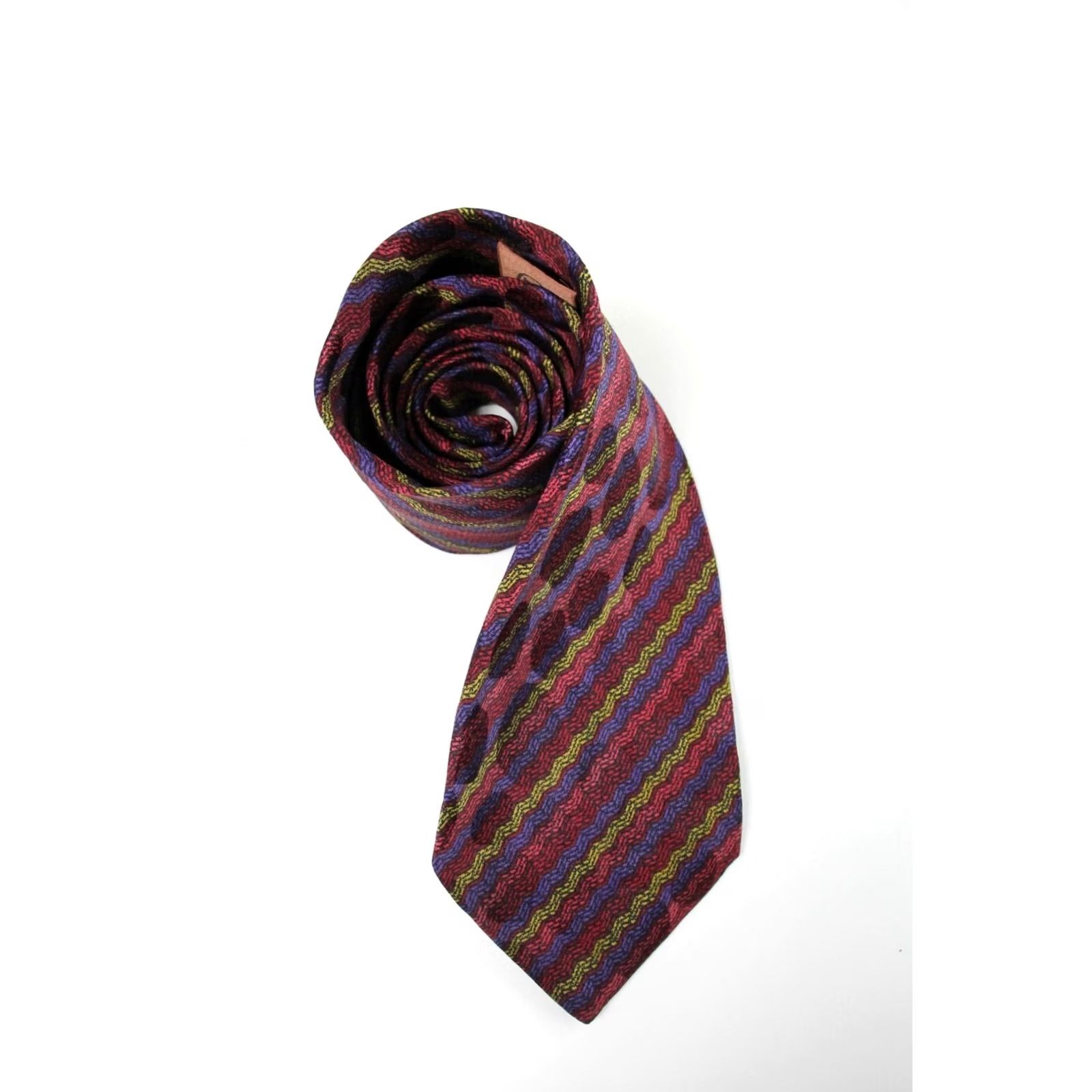 Missoni MISSONI Tie Men's ONE SIZE 100% Silk Classic Pointed Patterned Multicolor Tie Mens One Size Silk Patterned Pointed Multicolor Size ONE SIZE - 2 Thumbnail