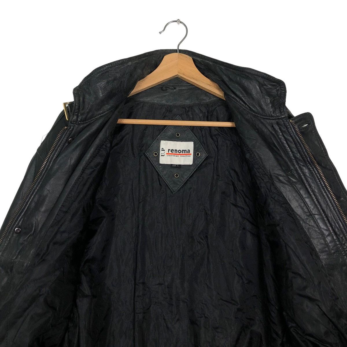 Genuine Leather 🔥90s Vintage Genuine Leather Biker Jacket Renoma Japan Made Size US L / EU 52-54 / 3 - 11 Thumbnail