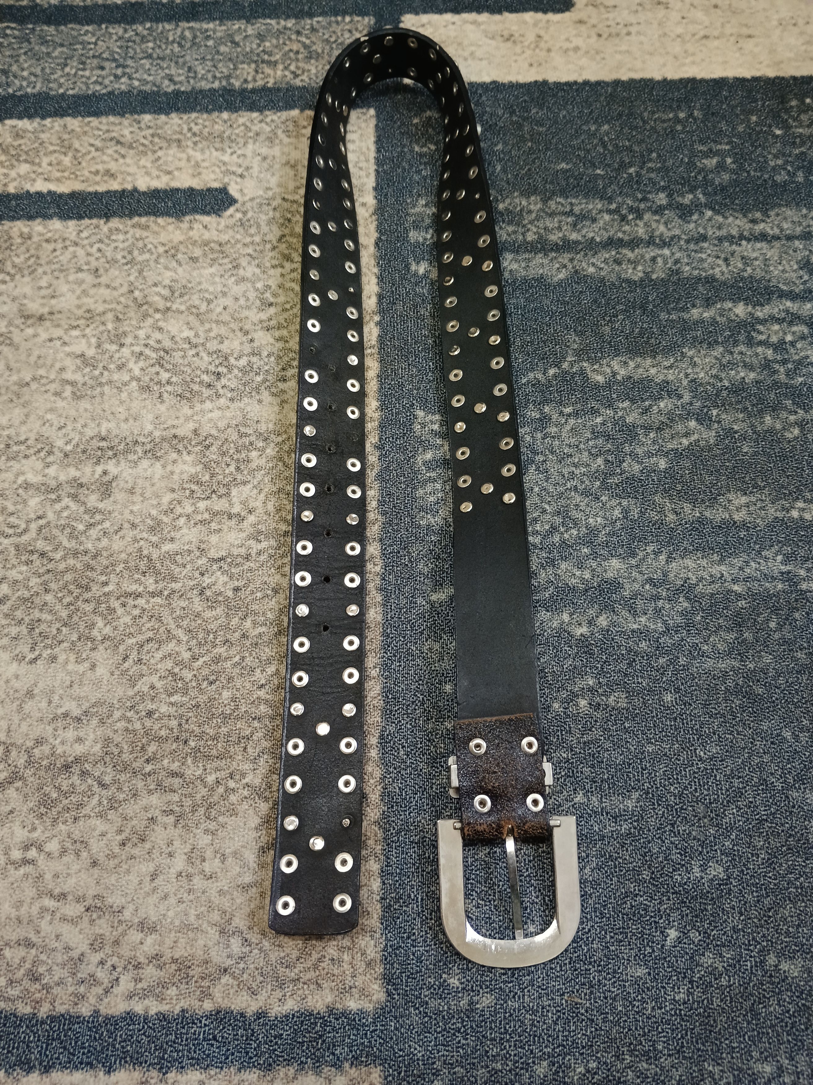 If Six Was Nine × Leather SICK LEATHER UNBRAND STUDDED SWAROSKI SKULL CROSSBONE BELT Size ONE SIZE - 3 Thumbnail