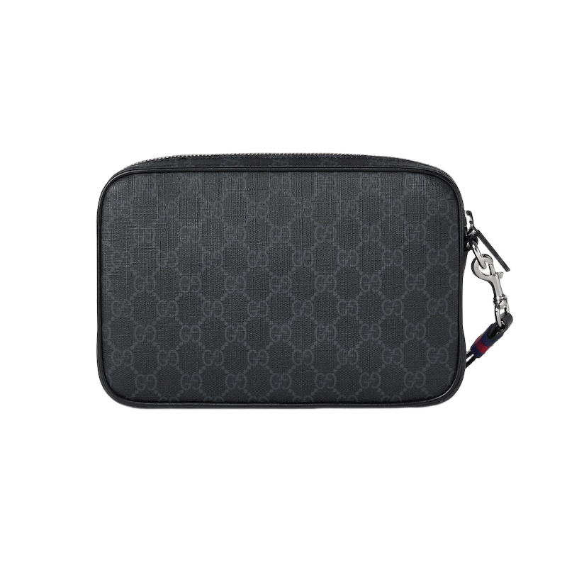 Gucci GUCCI Black Small GG Canvas Pouch New & Authentic Size ONE SIZE - 3 Thumbnail
