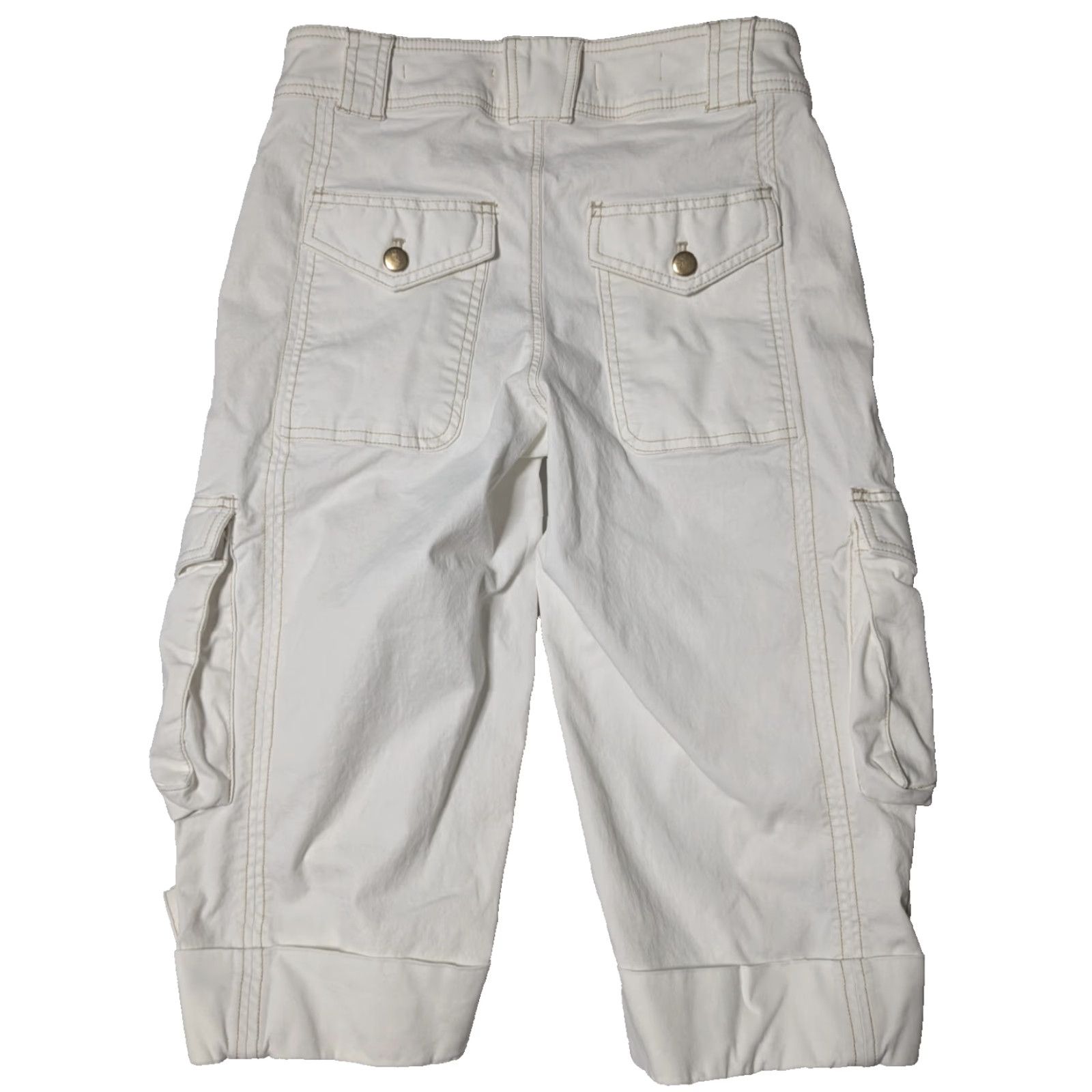 Anthropologie Maeve by Anthropologie Top-Stitched Utility Cropped Pants White Women 2P Cropped Pants Womens 2P White Maeve by Anthropologie Size 26" / US 2 / IT 38 - 3 Thumbnail
