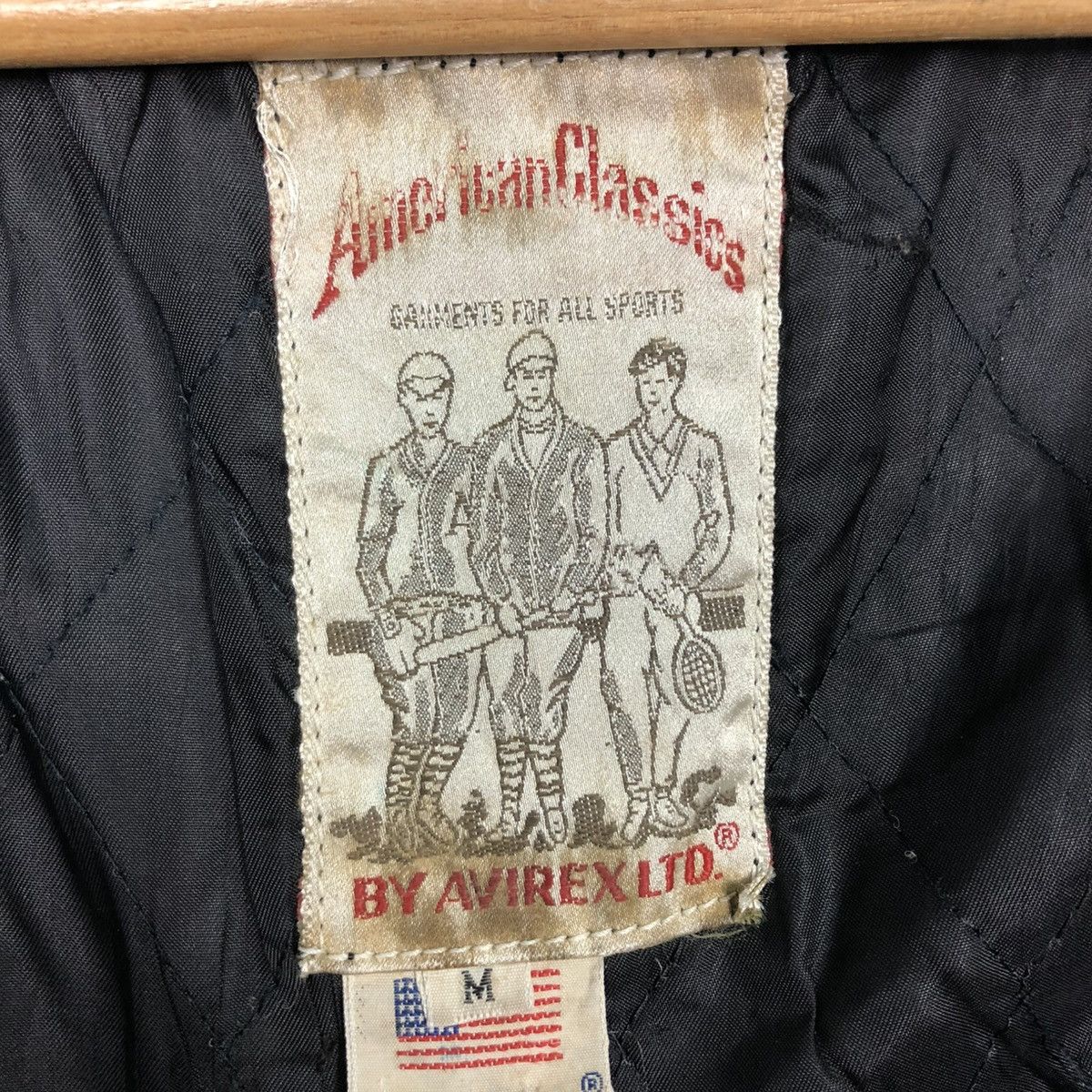 Avirex 🔥VINTAGE AVIREX AMERICA BOMBER VARSITY LEATHER JACKET Size US M / EU 48-50 / 2 - 21 Thumbnail