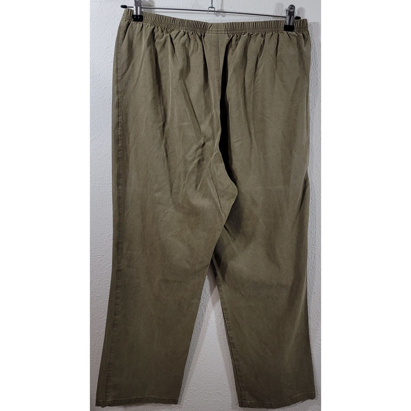 Other Soft Surroundings Dark Beige Pleated Front Pull On Pants L Size 34" / US 12 / IT 48 - 3 Thumbnail