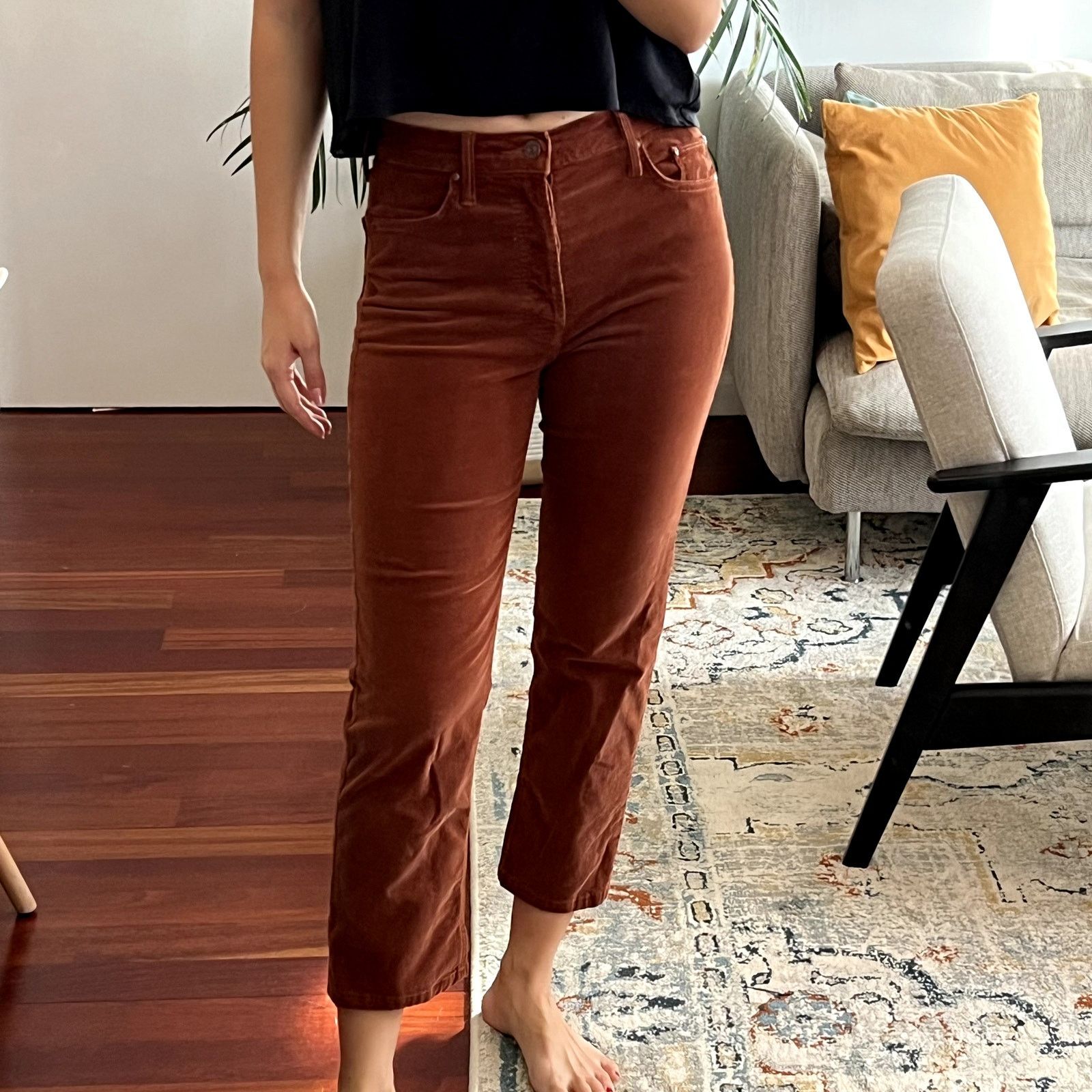 MOTHER Mother The tomcat ankle Pants Hopscotch brown corduroy pants Size 26" / US 2 / IT 38 - 1 Thumbnail