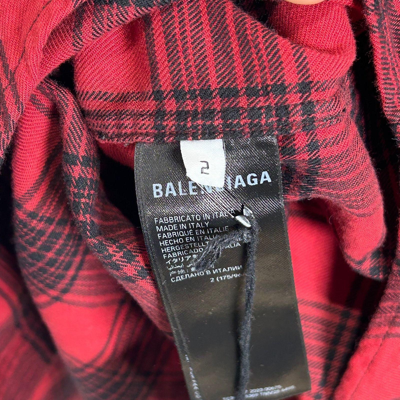 Balenciaga Balenciaga Hooded Distressed Flannel Size 2 Size US M / EU 48-50 / 2 - 5 Thumbnail