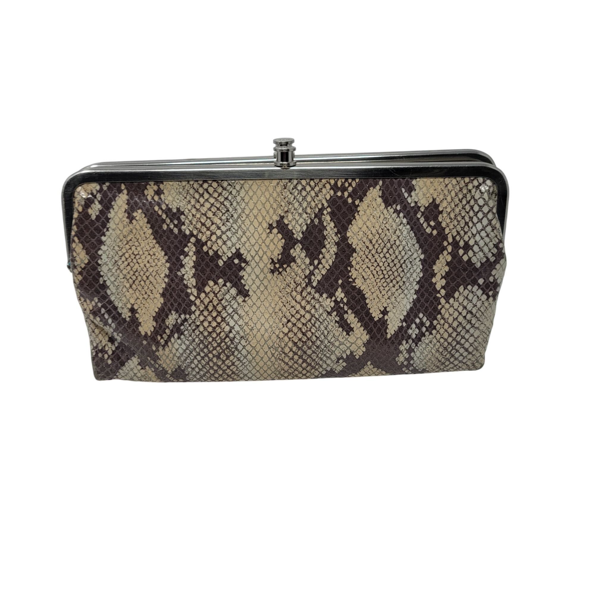 Hobo Hobo Lauren Leather Snake Clutch Wallet Frame Snap Closure E Size ONE SIZE - 11 Thumbnail