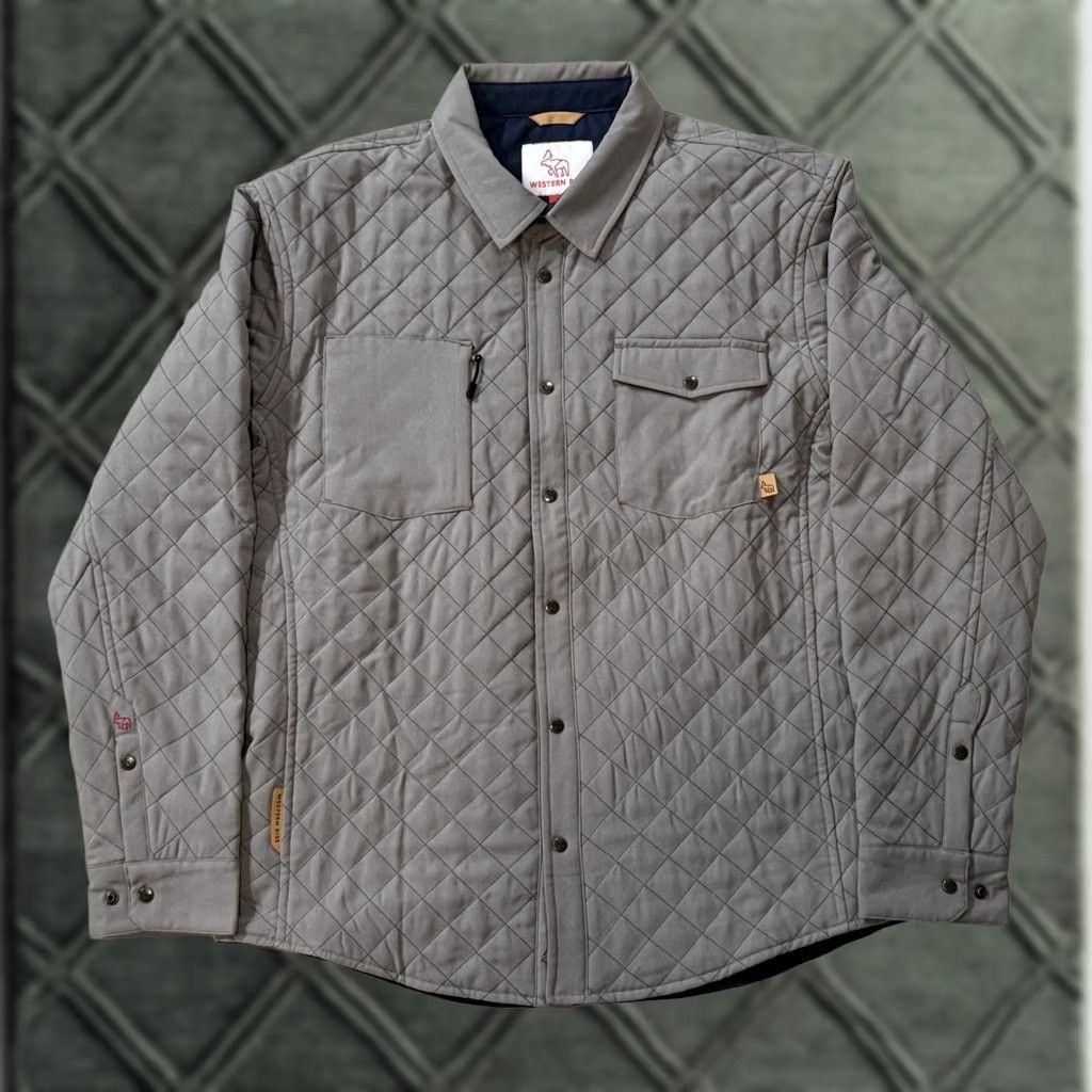 Vintage Western Rise AirLoft Quilted Jacket Large Men’s Jacket Shacket Hiking Gore? No, Brand, Quilted, Insulated, Weathergear, Gray, L Size US L / EU 52-54 / 3 - 1 Thumbnail