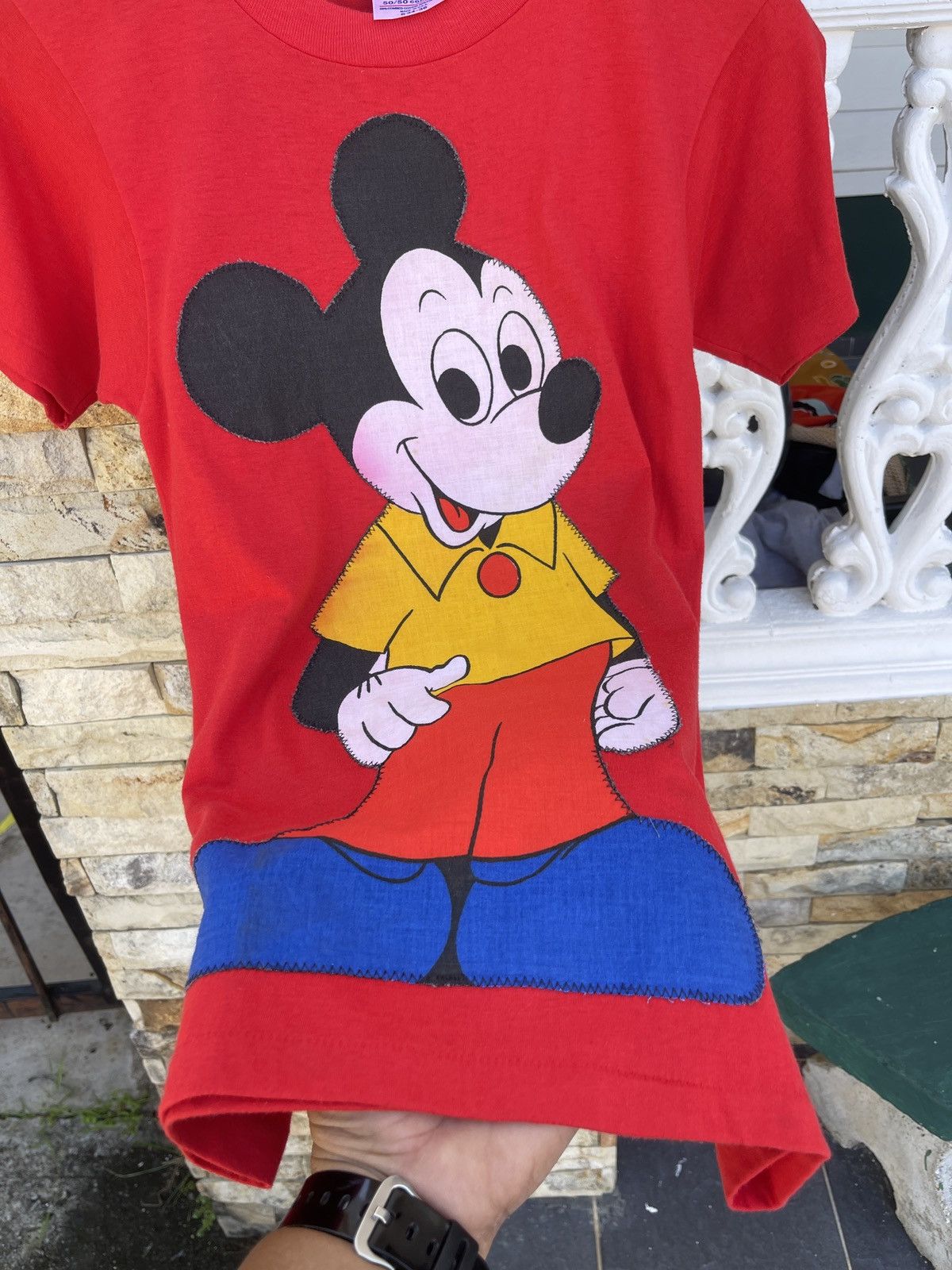 Disney × Mickey Mouse × Vintage Last Drop🔥Vtg 70s Mickey Mouse Back To The Future Movie Tee Size US S / EU 44-46 / 1 - 9 Thumbnail