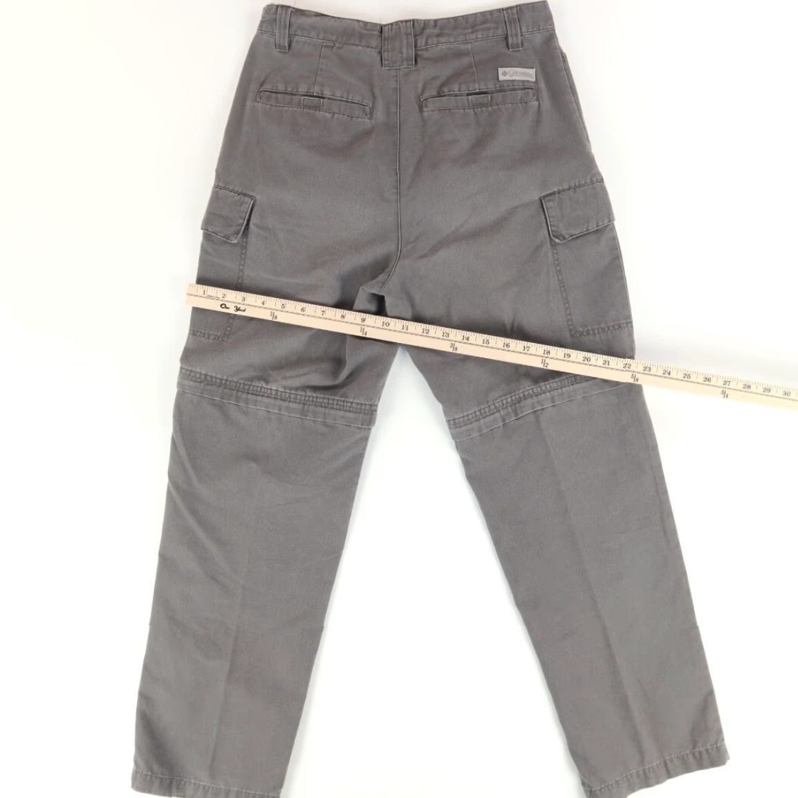 Vintage Columbia Khaki Hiking Cargo Pants Gray Men's 30 Cargo Pants Relaxed Fit Cotton Convert Inseam 30 Size US 30 / EU 46 - 4 Thumbnail