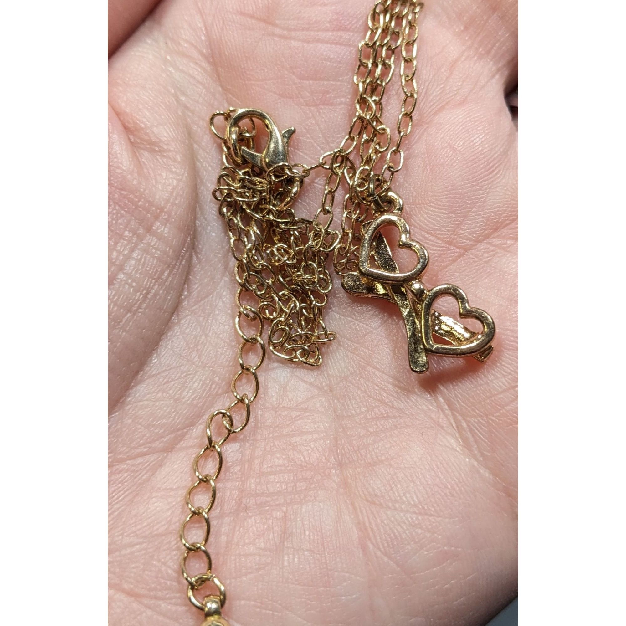Other Vintage Avon Heart Gold Tone Pendant Necklace Size ONE SIZE - 3 Thumbnail