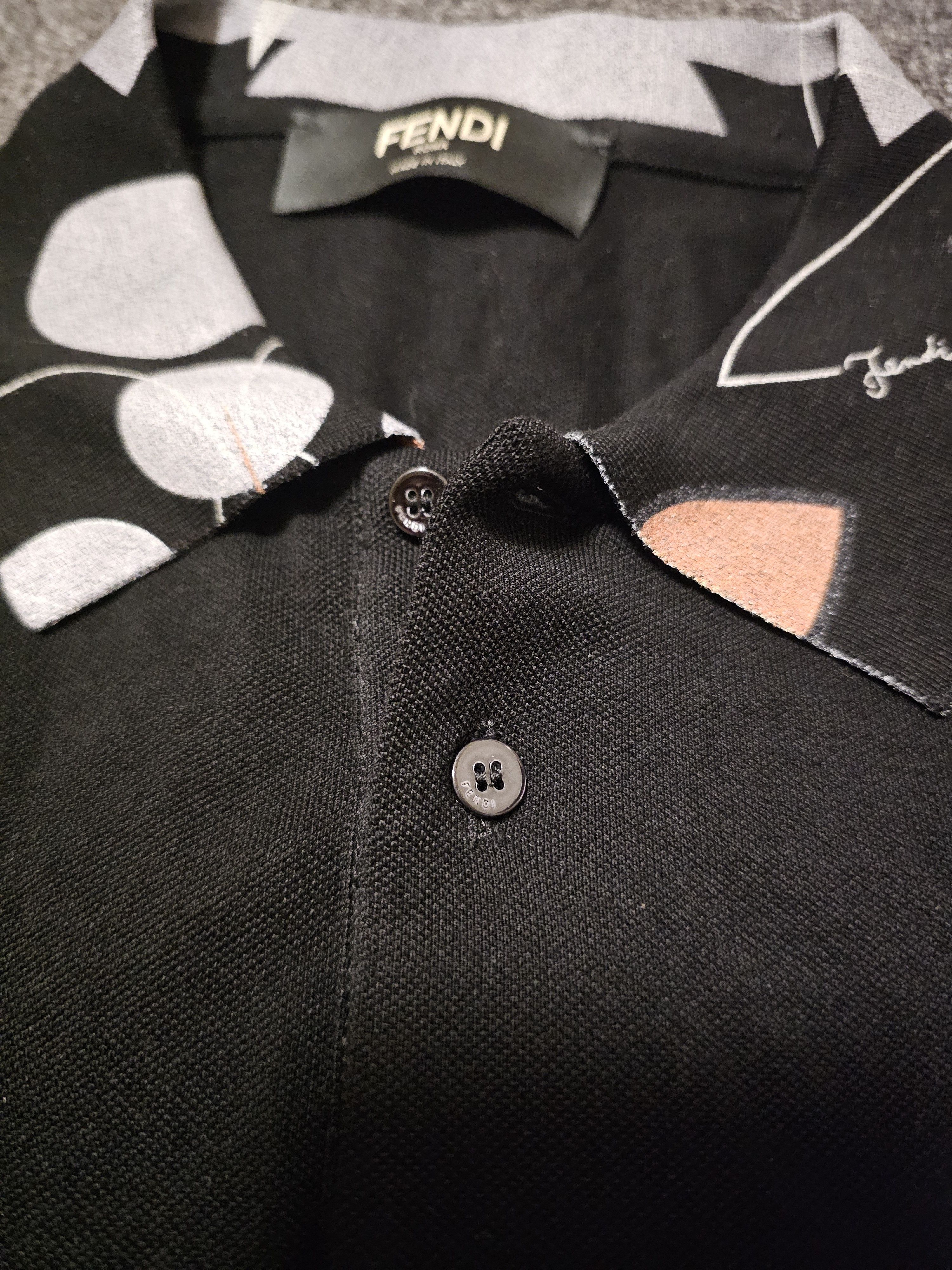 Fendi Fendi men's black polo shirts size XL Size US XL / EU 56 / 4 - 3 Thumbnail