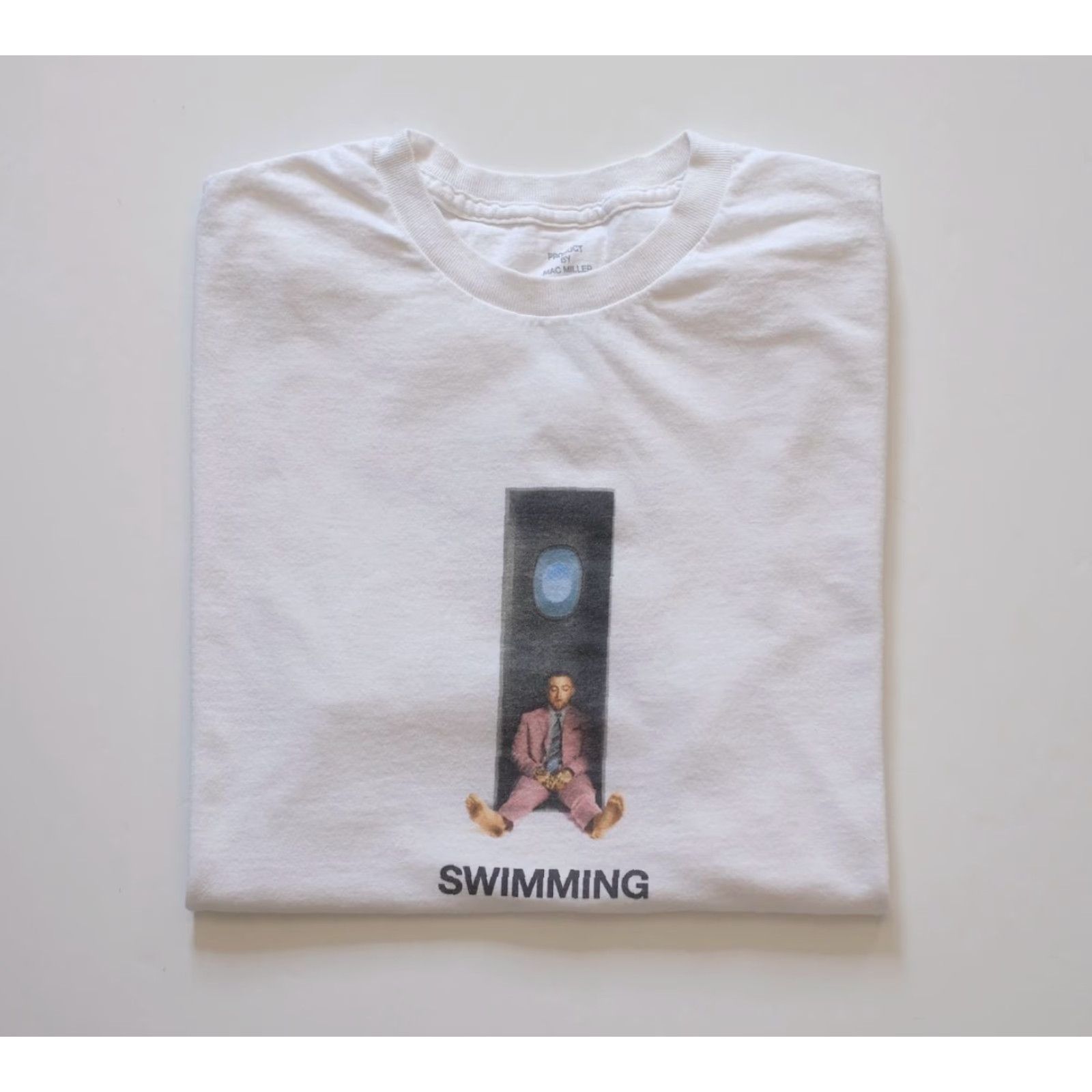 Vintage MAC MILLER SWIMMING TEE MUSIC TOUR WHITE T SHIRT MEN S SZ S 2010s 2018 T-Shirt Size US S / EU 44-46 / 1 - 4 Thumbnail
