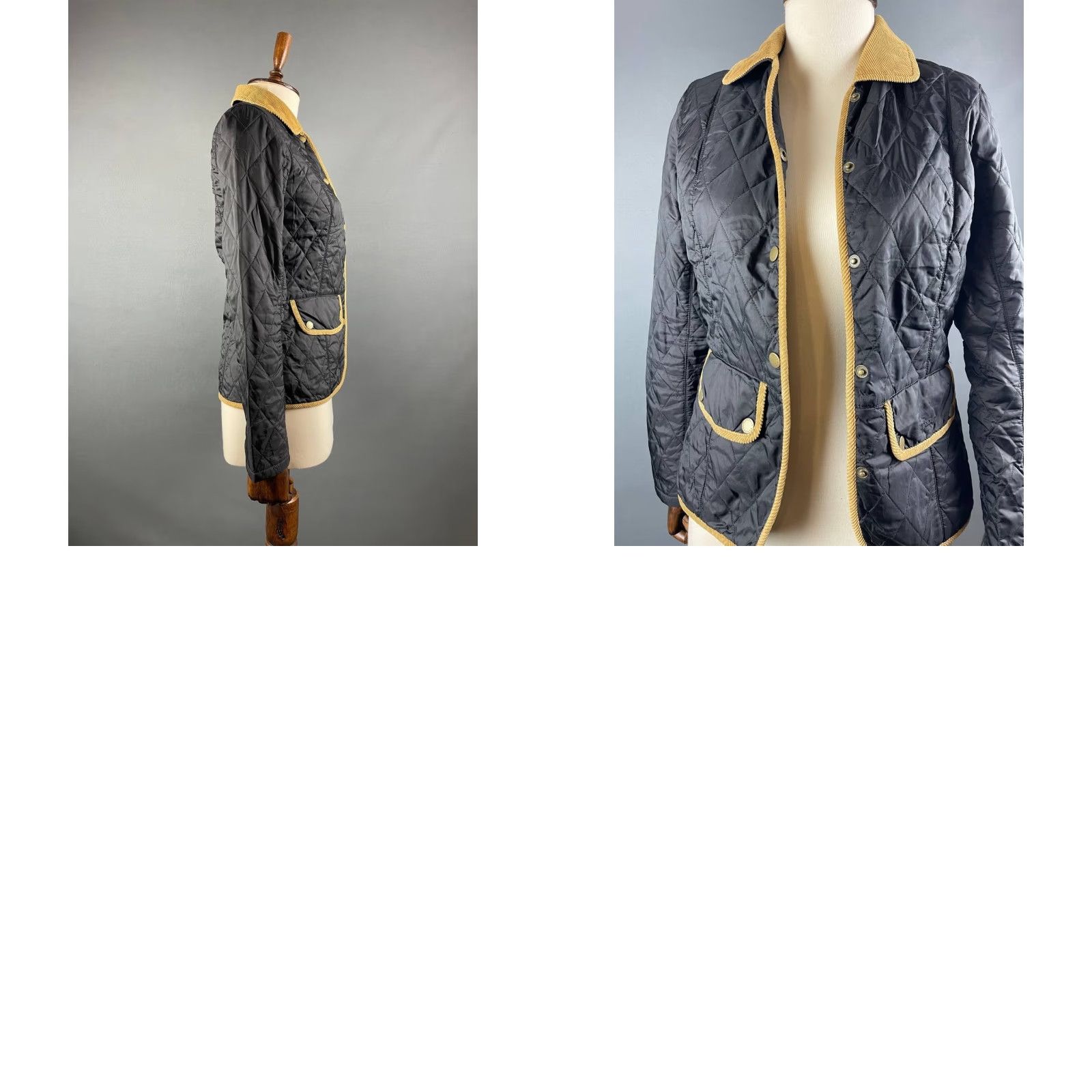 Barbour Barbour Jacket Women's Size 34 Black Long Sleeve Button Collared Business Casual Formal Travel Pocket Size XXS / US 00 / IT 34 - 9 Thumbnail