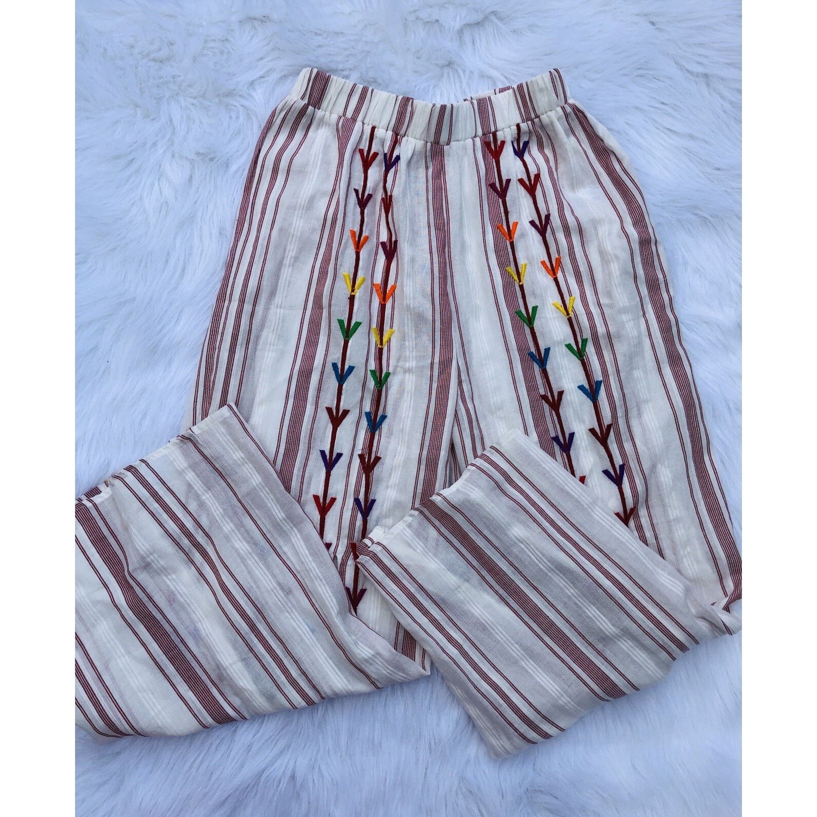 Asos Asos Embroidered Split Front Beach Pants Size US 2 A000193 Size 26" / US 2 / IT 38 - 3 Thumbnail