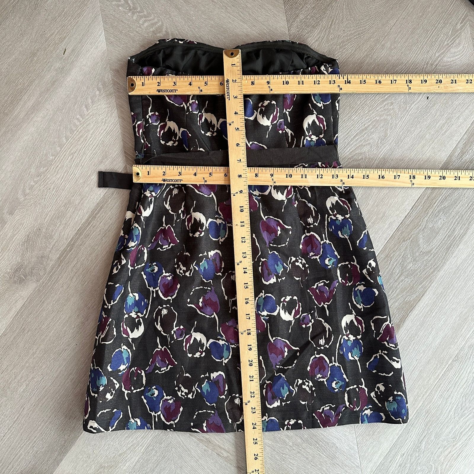 American Eagle Outfitters American Eagle Pleated Floral Strapless Mini Dress 2 XS Size XS / US 0-2 / IT 36-38 - 10 Thumbnail