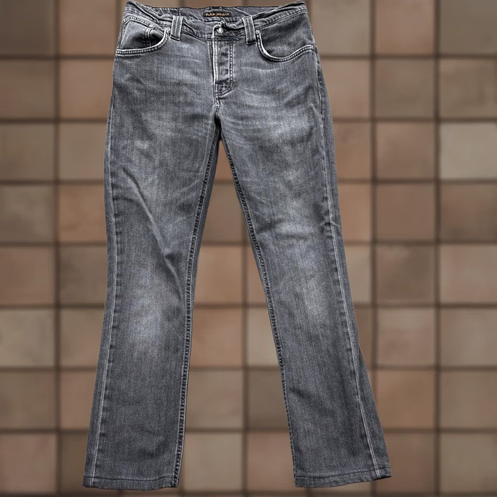 Nudie Jeans Nudie Jeans Co Grim Tim Jeans Mens 33x32 Gray Slim Straight Casual Pants Size US 33 - 1 Thumbnail
