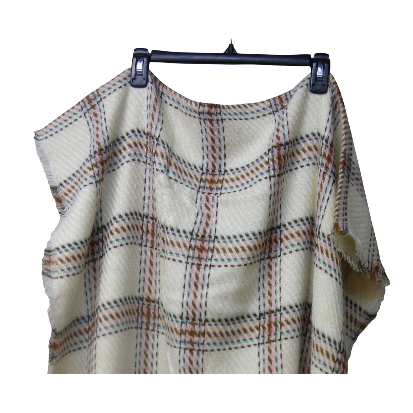 Other Cejon Heritage Plaid Blanket Scarf/ Wrap, 20”x76”, Ivory Size ONE SIZE - 10 Thumbnail