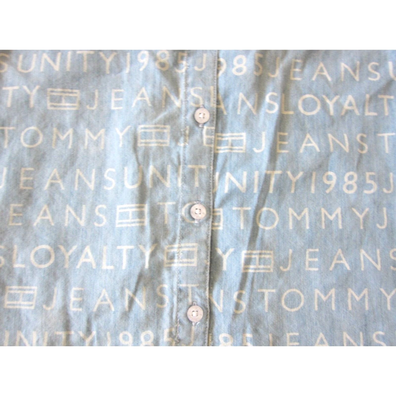 Tommy Hilfiger Vtg Tommy Hilfiger Jeans Distressed Cotton Button Down 3/4 Sleeve Shirt S-L Size S / US 4 / IT 40 - 7 Thumbnail