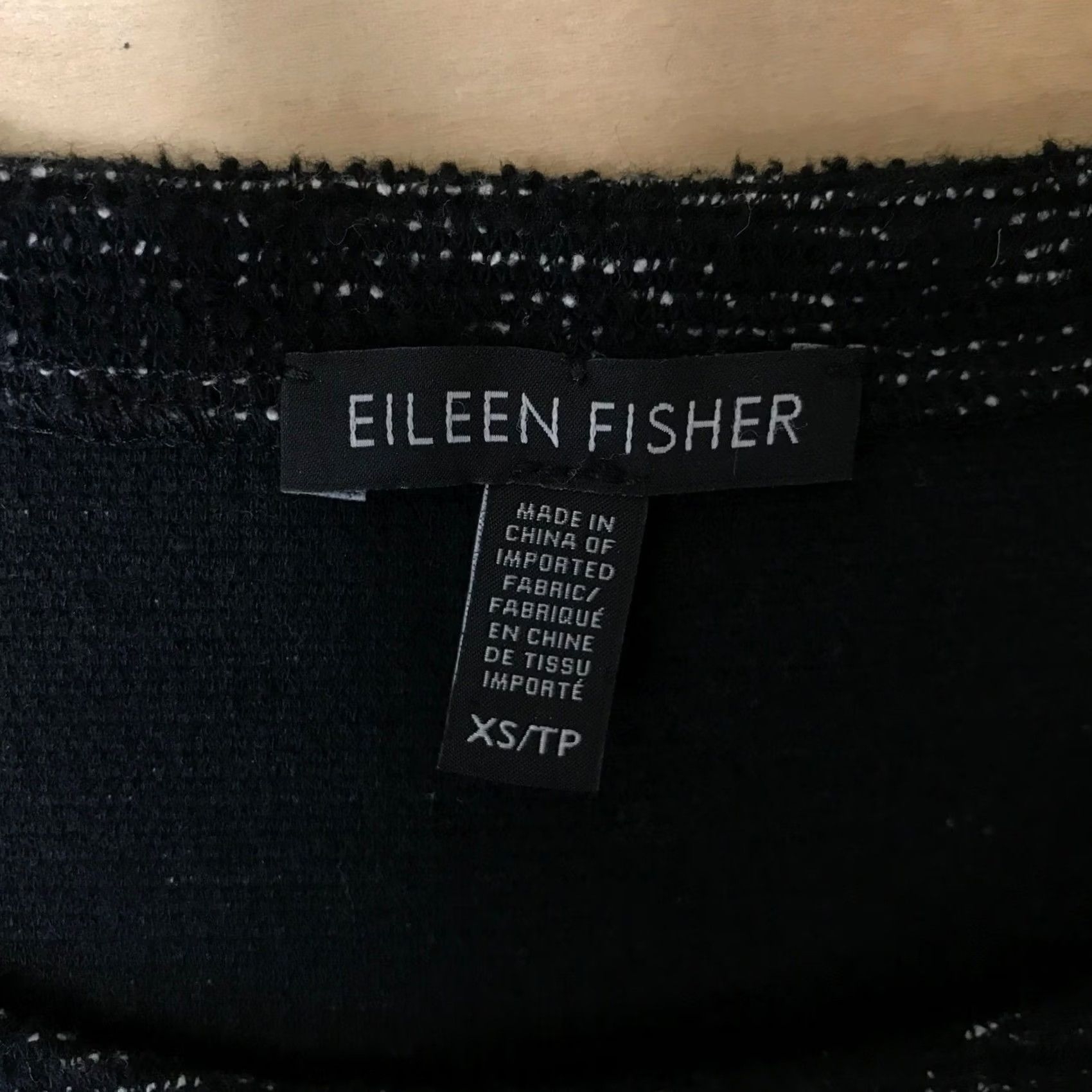 Eileen Fisher Eileen Fisher Textured Knit Tunic Sweater Dress Pockets XS Black White Size XS / US 0-2 / IT 36-38 - 7 Thumbnail