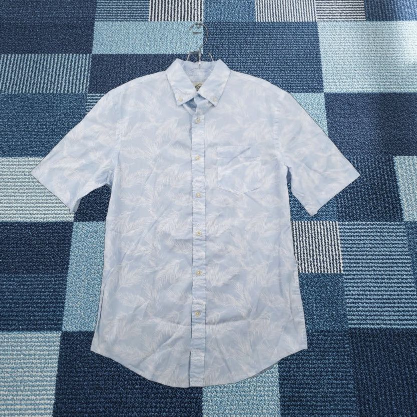 Vintage NEW St. John Bay Shirt Mens S Small Blue Paisley Palm Tree Button-Down Short NWT Size US S / EU 44-46 / 1 - 1 Thumbnail