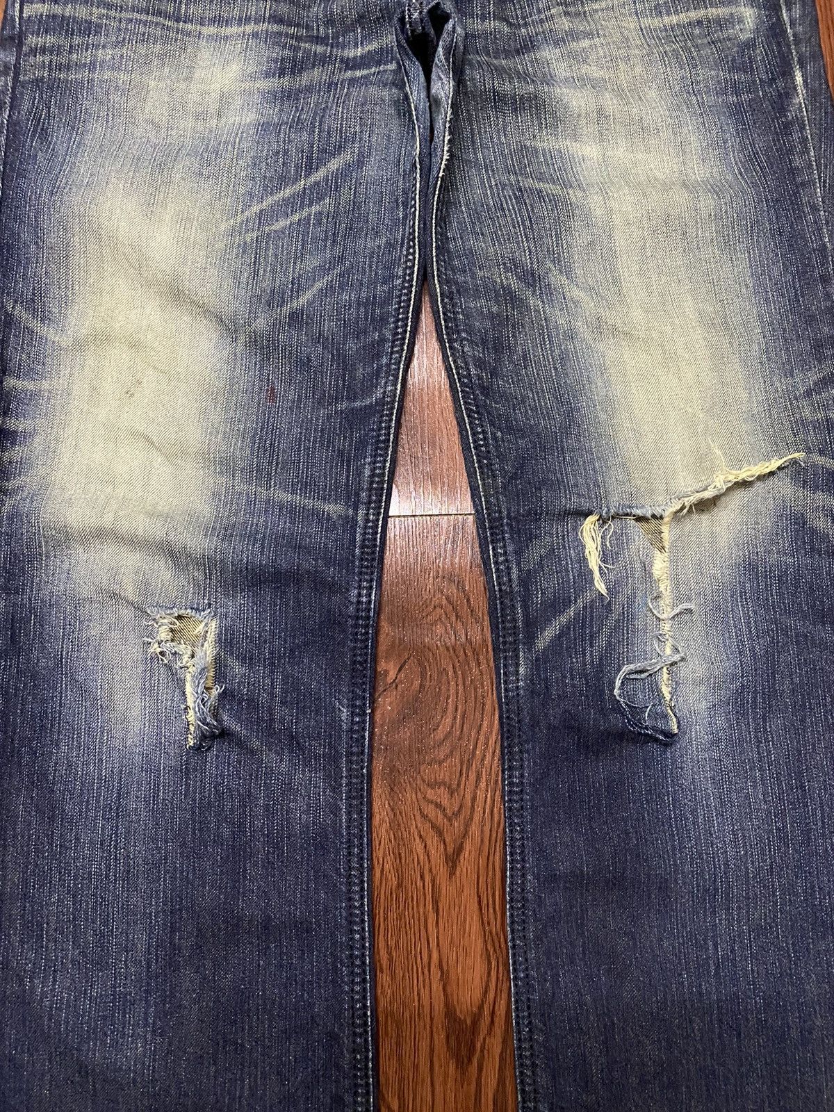 Edwin Vintage EdwiN XVS Blue wash Distressed Jeans Size US 36 / EU 52 - 4 Thumbnail
