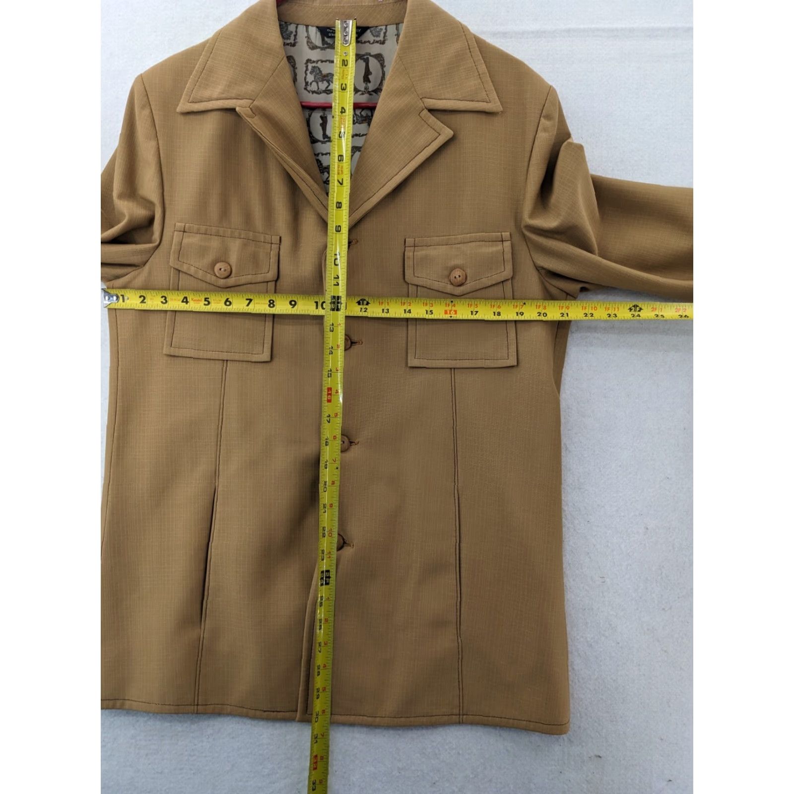 Vintage VINTAGE Richmond Bros. Coat Men's Large Beige Equestrian Print 1970s Casual Size US L / EU 52-54 / 3 - 4 Thumbnail