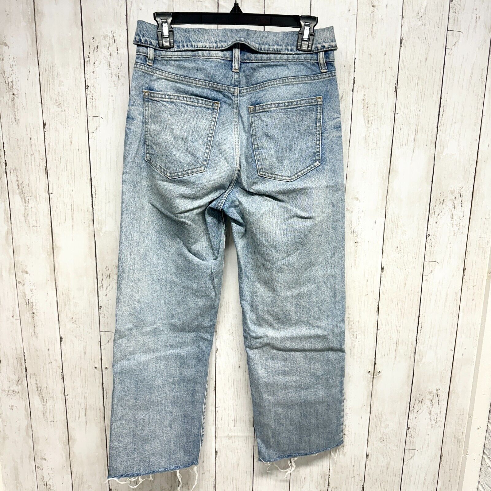 Pistola Pistola Jeans Sz 27 Distressed Wide Leg Cotton High Waisted Size 27" / US 4 / IT 40 - 4 Thumbnail