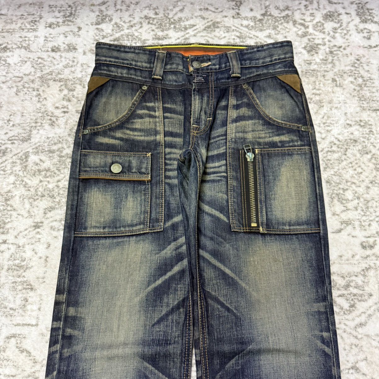 Edwin Vintage Edwin Blue Trip 512 Bush Pocket Mud Wash Jeans Size US 32 / EU 48 - 2 Thumbnail