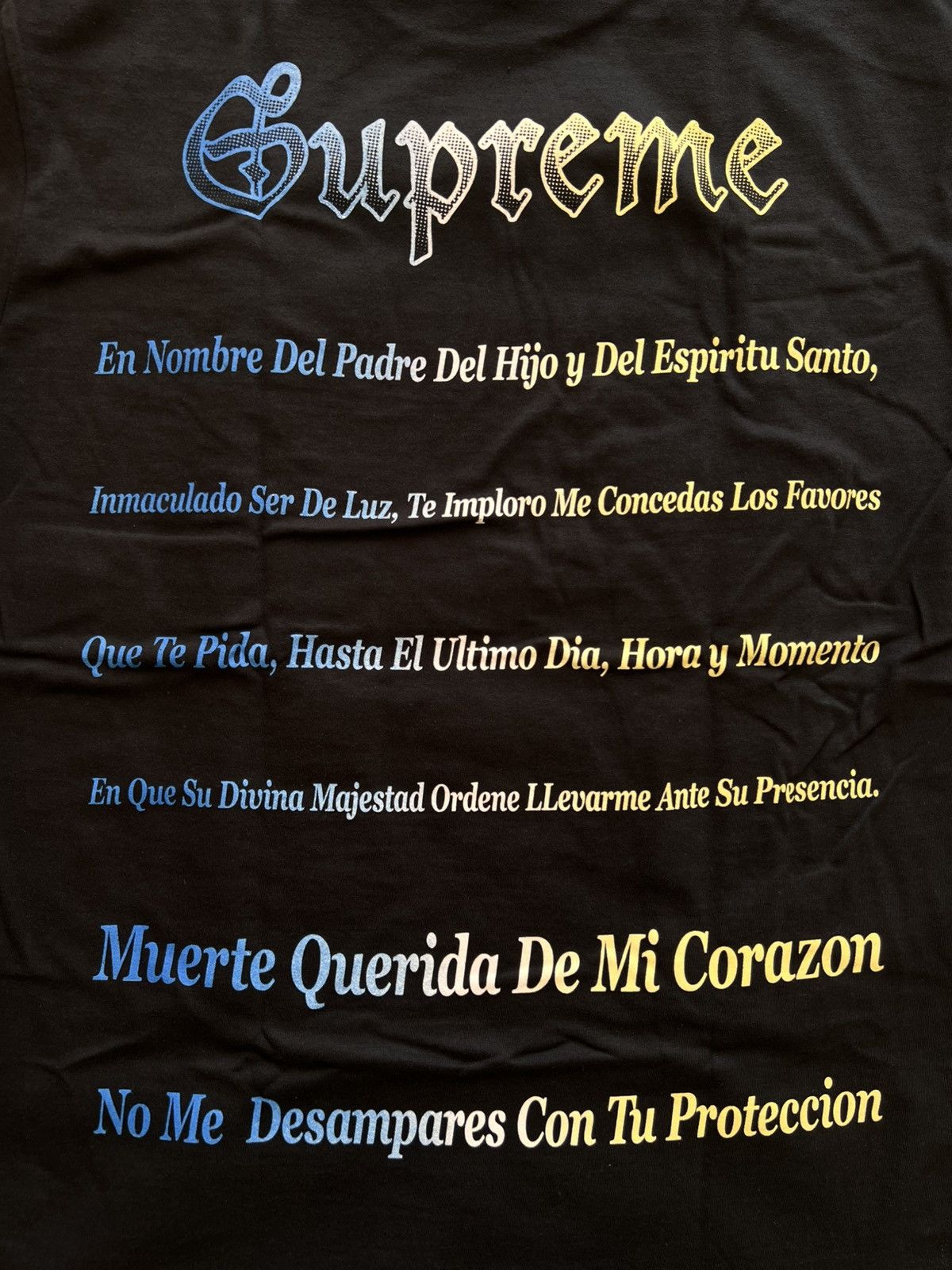 Supreme M Supreme Grim Reaper Tee Black t-shirt skeleton flames pray Size US M / EU 48-50 / 2 - 8 Thumbnail