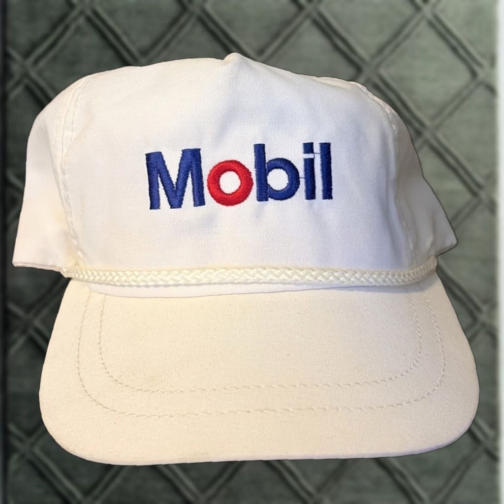 Roper VINTAGE Mobil Racing Gasoline White Rope SnapBack Hat Cap Men One Size White Rope SnapBack Hat Cap Racing Gasoline Mobil Vintage Men Size ONE SIZE - 1 Thumbnail