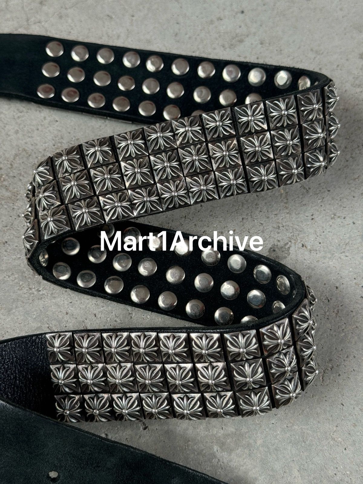 Chrome Hearts Chrome Hearts Cross Studded Sugar Cube Belt Size ONE SIZE - 2 Thumbnail