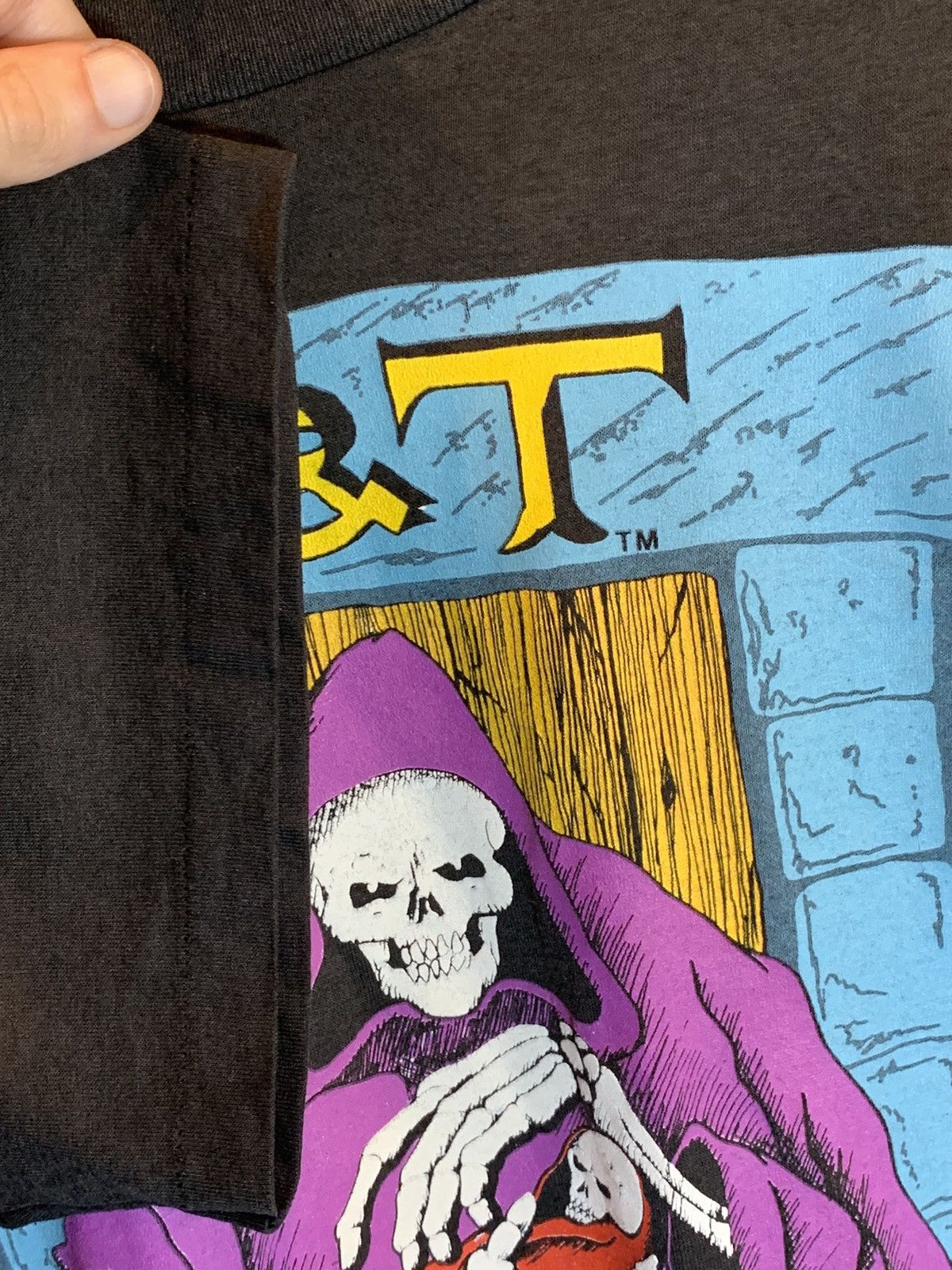 Band Tees × Vintage *RARE* Vintage 80s Y&T Happy New Year Grim Reaper Band Shirt Size US XL / EU 56 / 4 - 5 Thumbnail