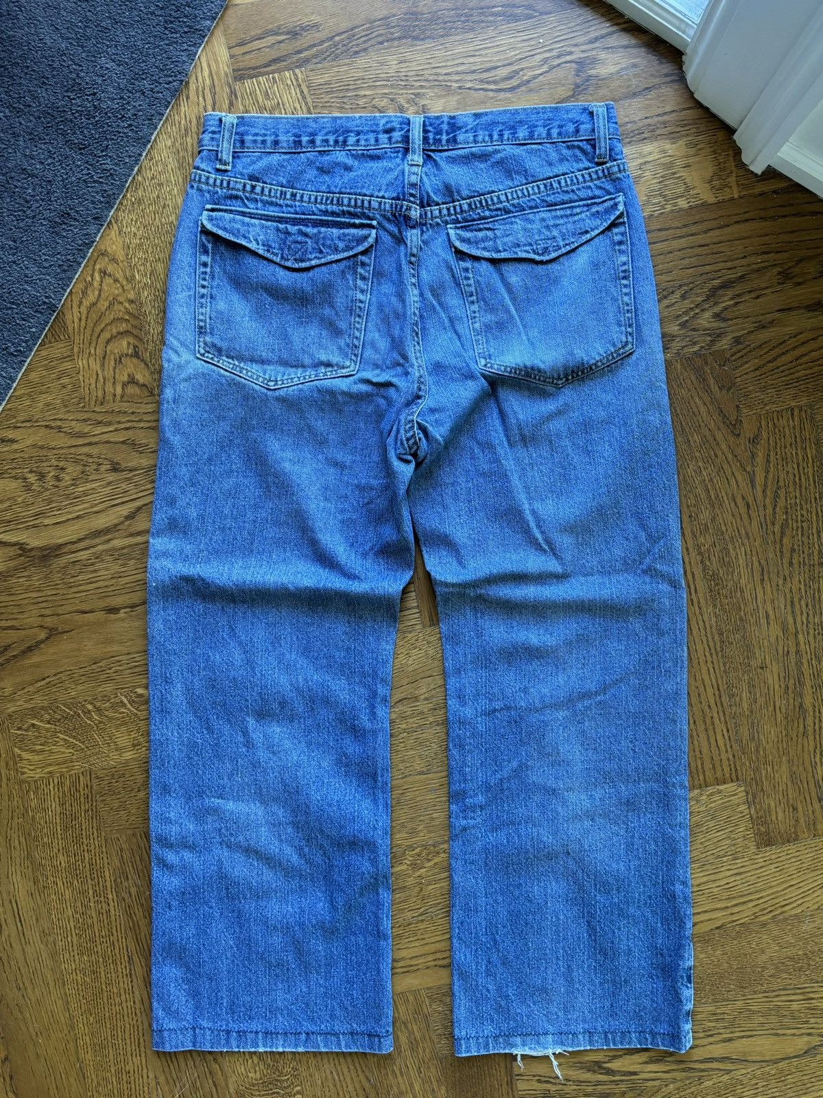 Gap × Old Navy × Vintage Vintage Boot Cut Jeans Lightwash Heel Drag 90s Y2K Wide Leg Size US 31 - 9 Thumbnail